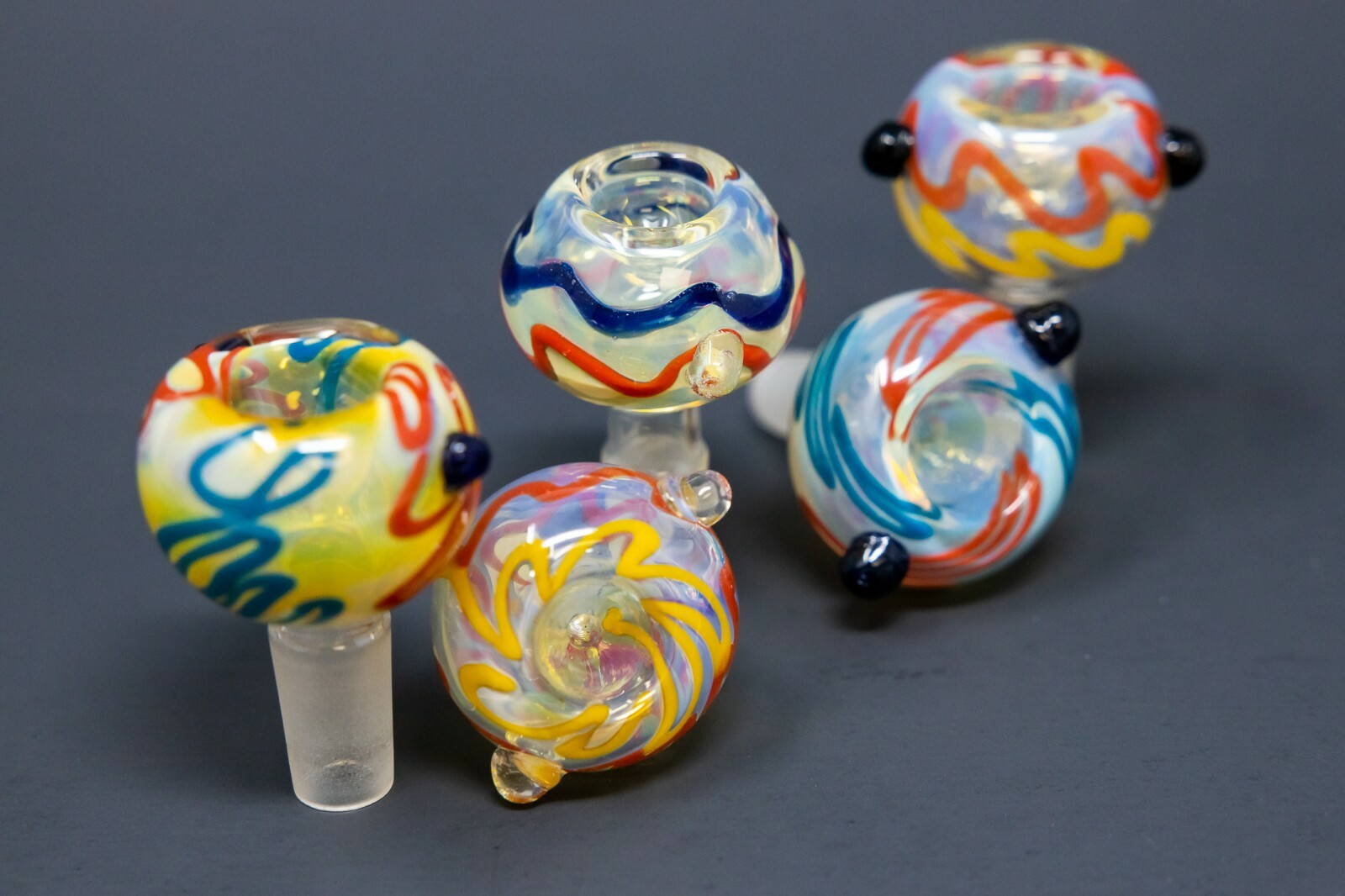 14MM Fumed Swirl Thick Glass Tobacco Hookah Water Pipe Bong Bowl – Fast Shipping