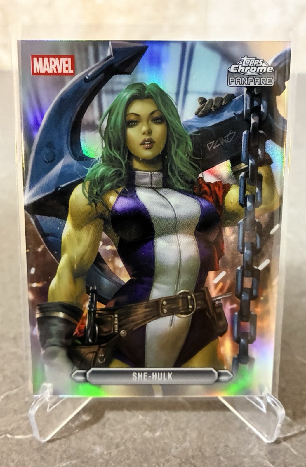 She-Hulk 2026 Topps Chrome Marvel FANFARE Insert #FF-37