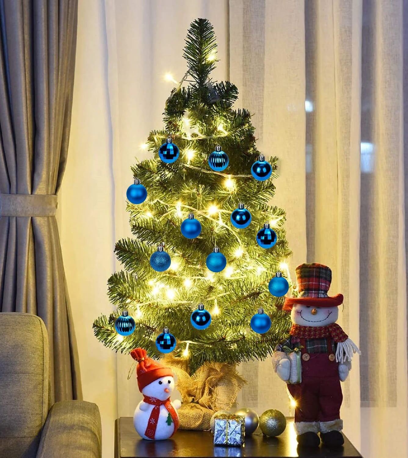 36Pcs Christmas Balls Shatterproof Xmas Tree Ornaments Hanging Balls Decor USA