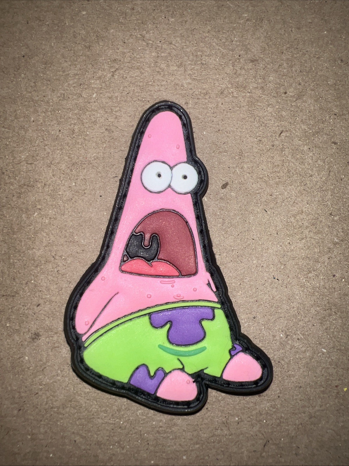 Stupid Patrick Meme Funny PVC Morale Patch MISPRINTS Spongebob