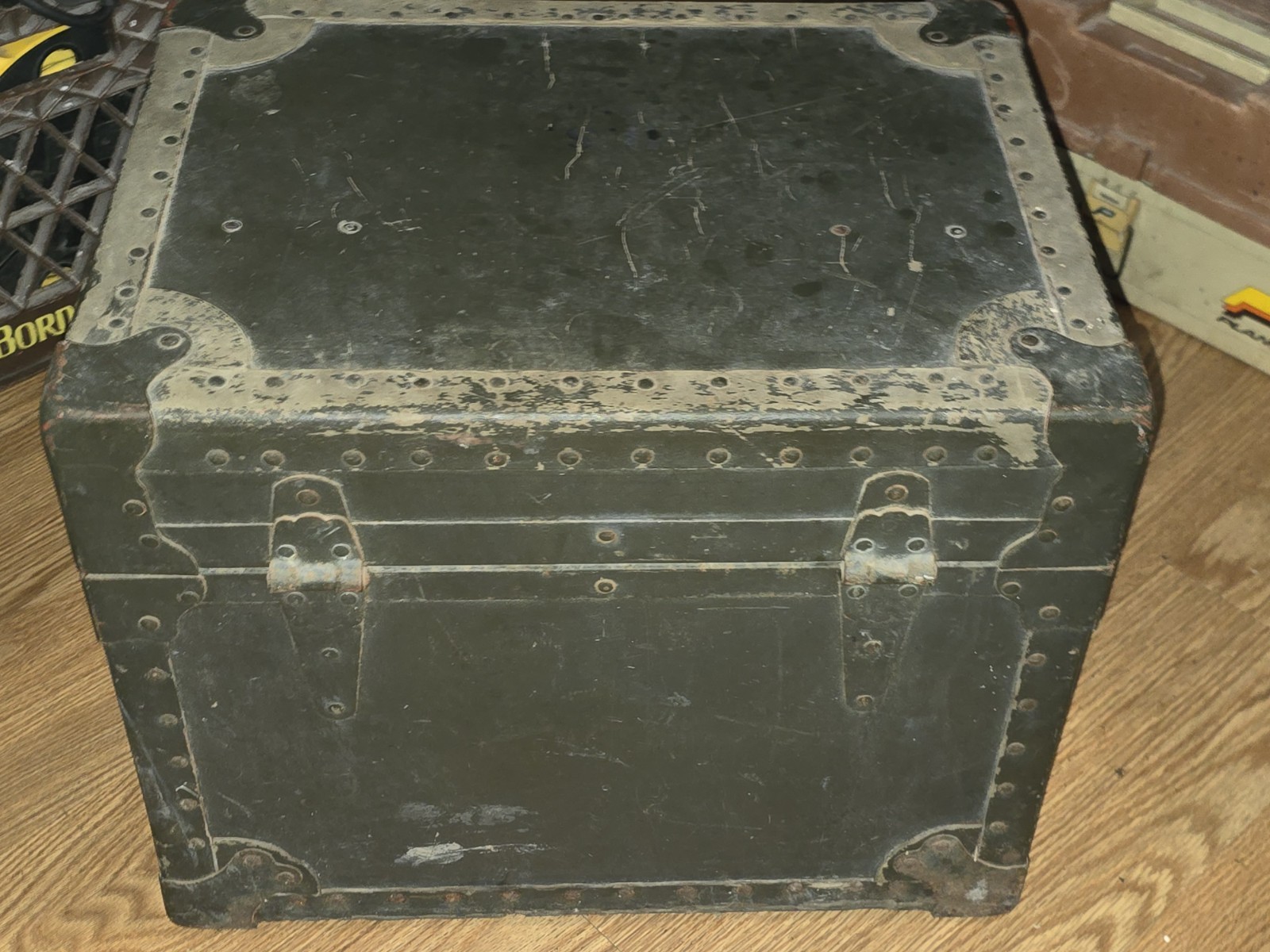 Vintage Foot Locker Trunk with Custom Compartments