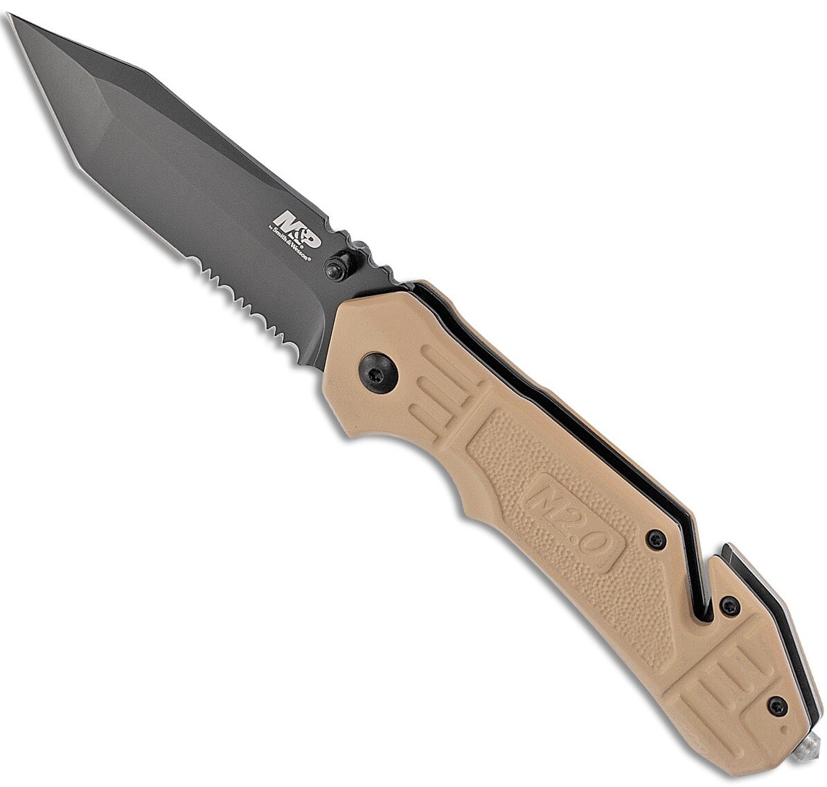 Smith & Wesson M2.0 M&P Rescue Folding 3.27″ Black Oxide Coated Tanto 1100076