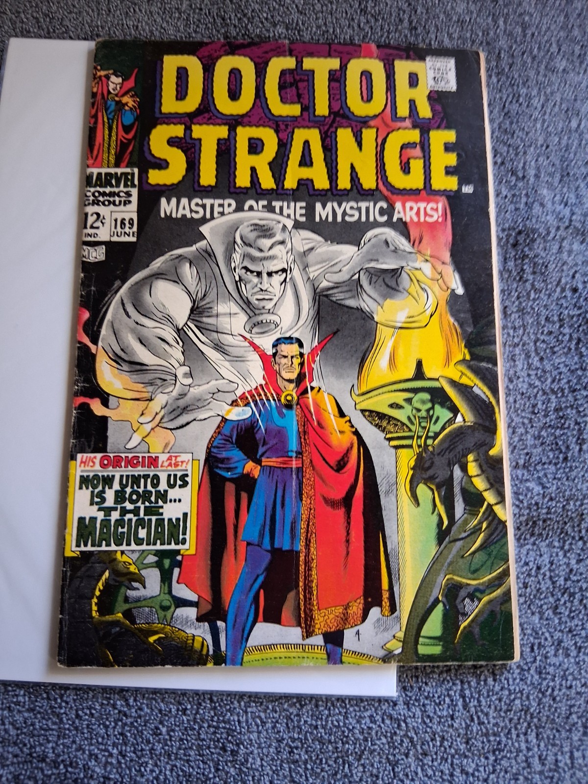 DOCTOR STRANGE ISSUE # 169 ORIGIN RETOLD 1ST. SERIES 1968 *NO RESERVE*
