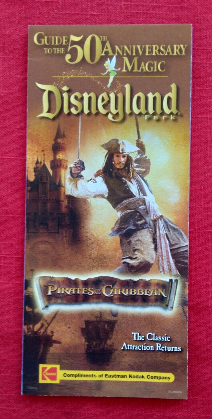 Disneyland 50th Anniversary PIRATES OF THE CARIBBEAN Guide Map (2006)