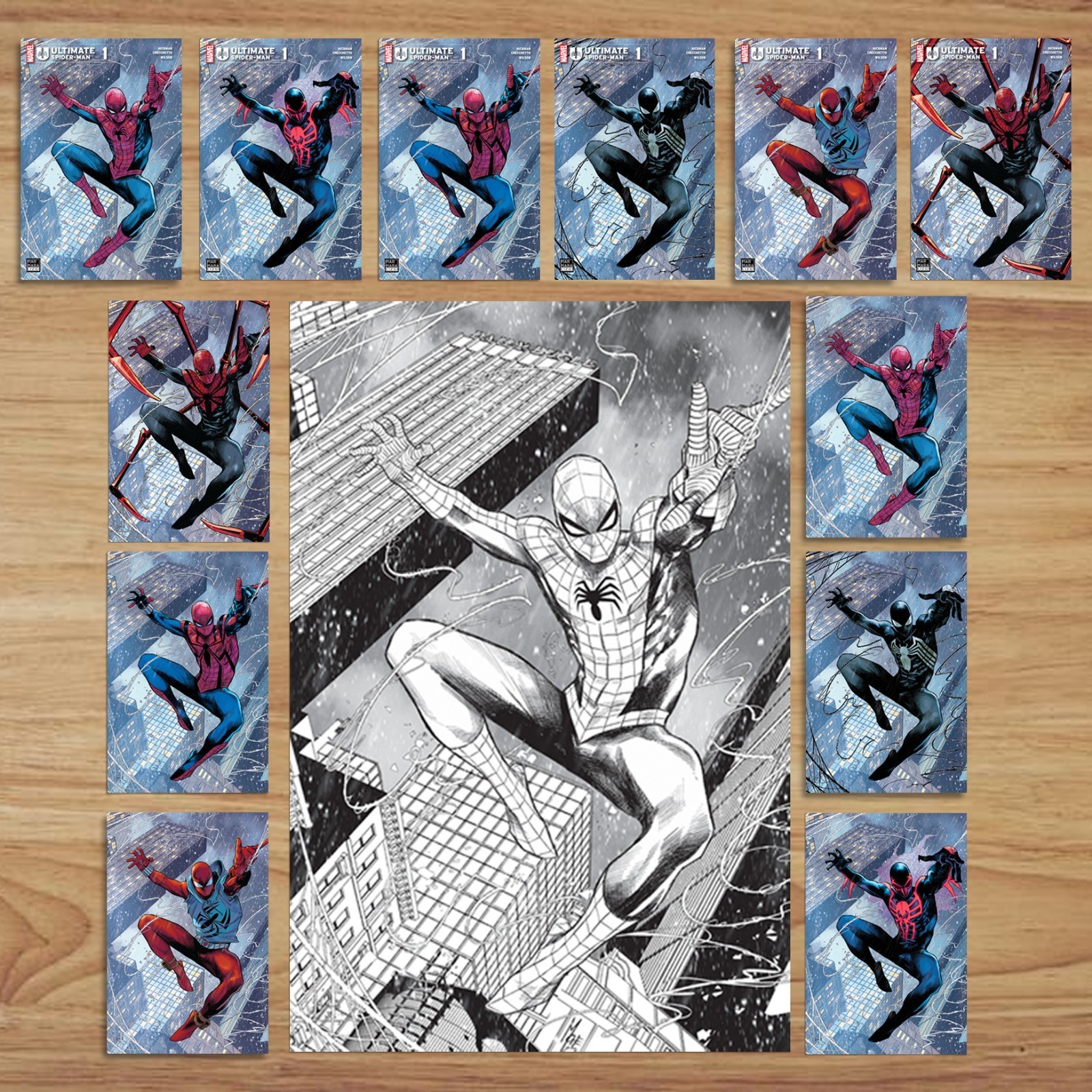 Ultimate Spider-Man #1 Checchetto Turkish Costume Variants (set of 13)
