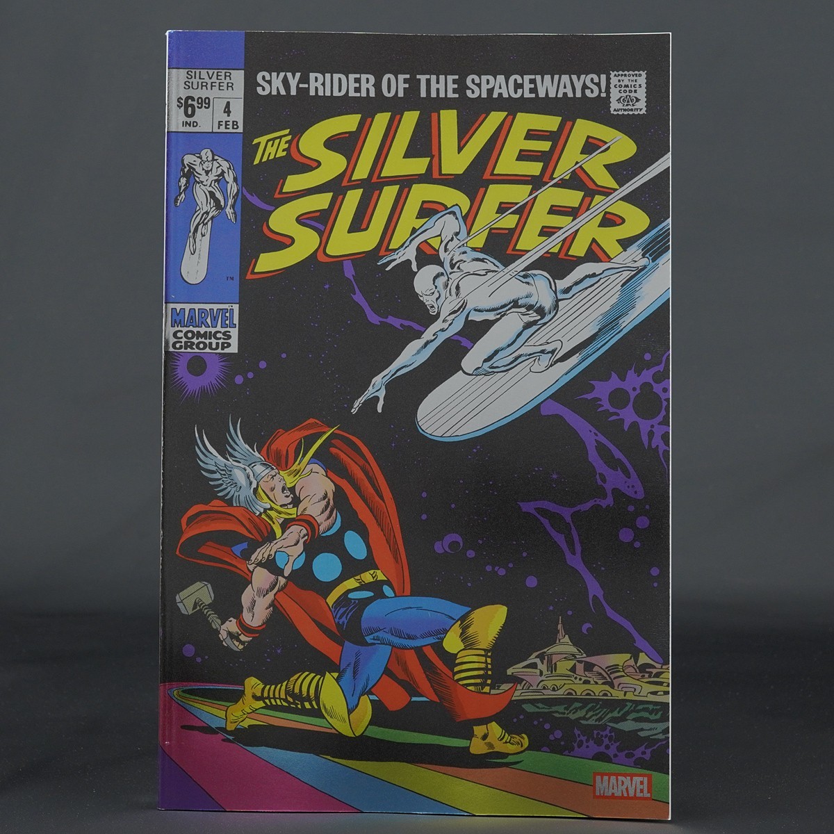 SILVER SURFER #4 Facsimile var Foil Marvel Comics 2026 ptg (W) Lee (CA) Buscema
