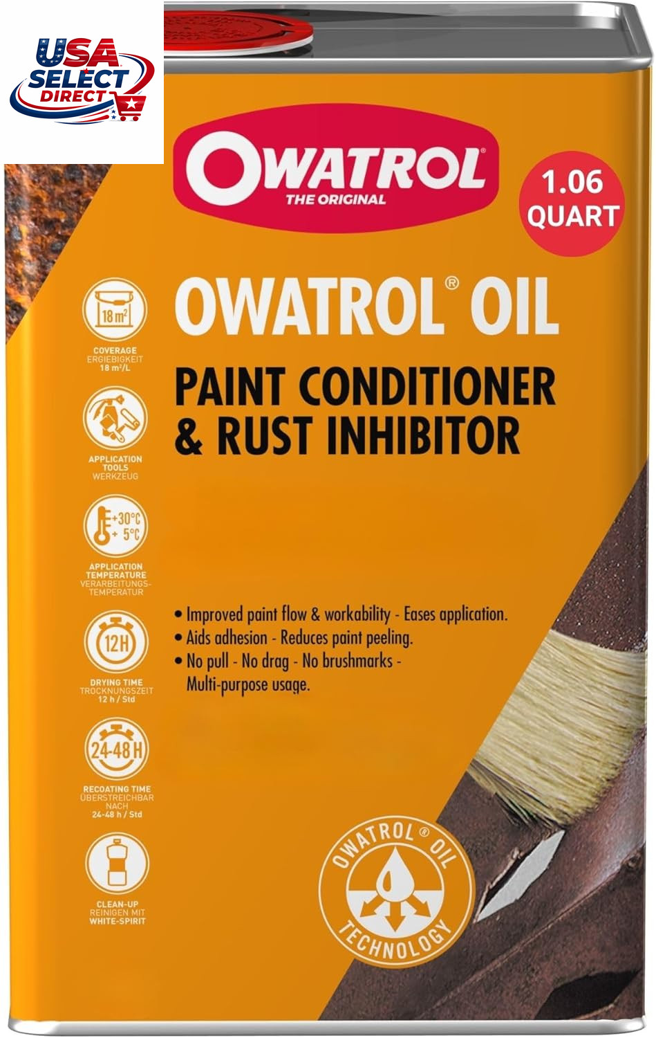 Oil Rust Inhibitor & Paint Conditioner 34 Oz – Prevents Corrosion