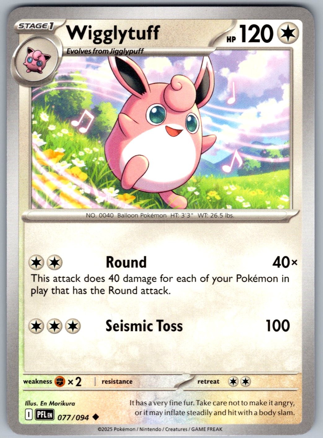 Wigglytuff 077/094 Phantasmal Flames Pokemon