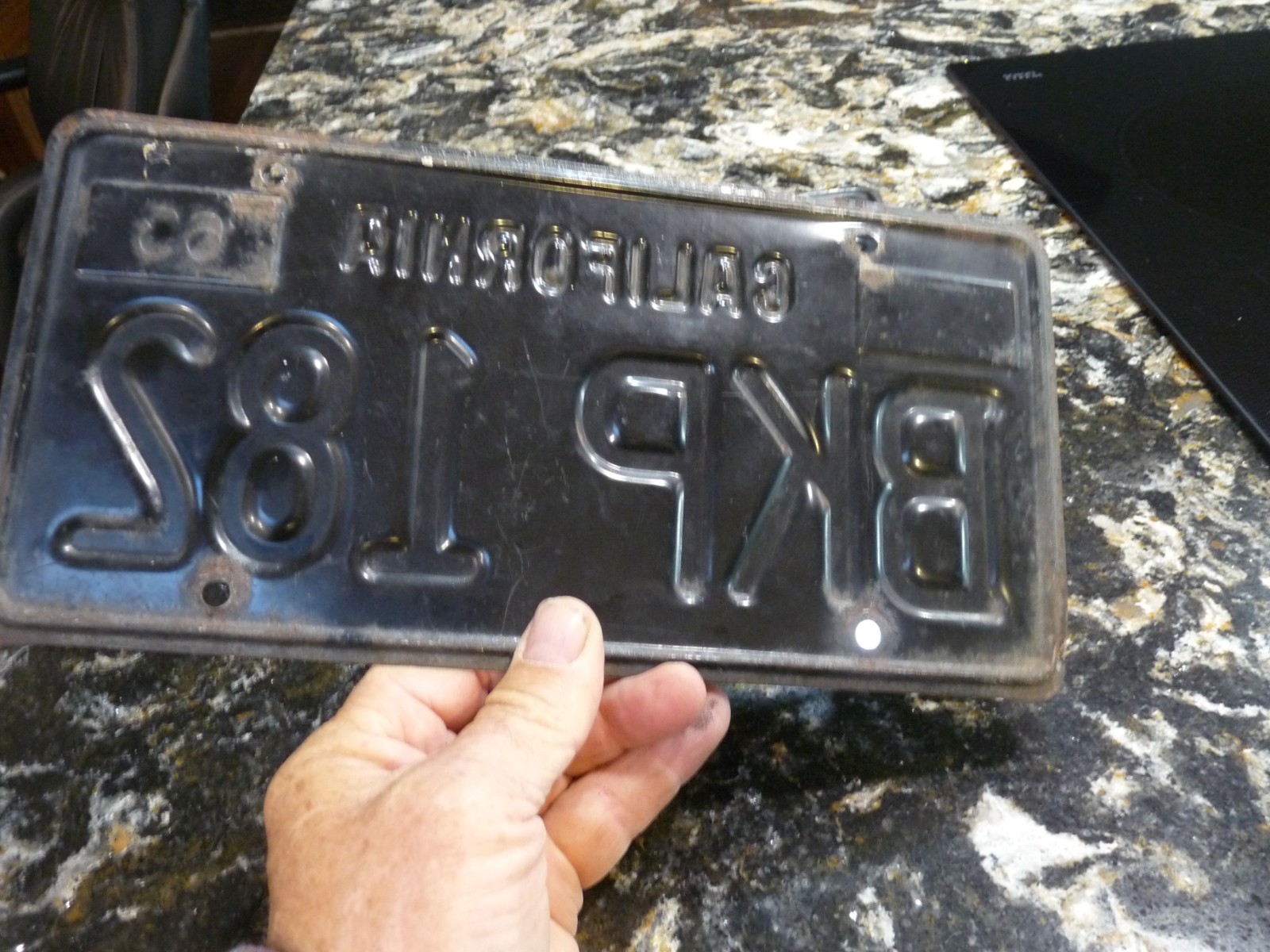 Vintage Black And Yellow 1963 California License Plate Set