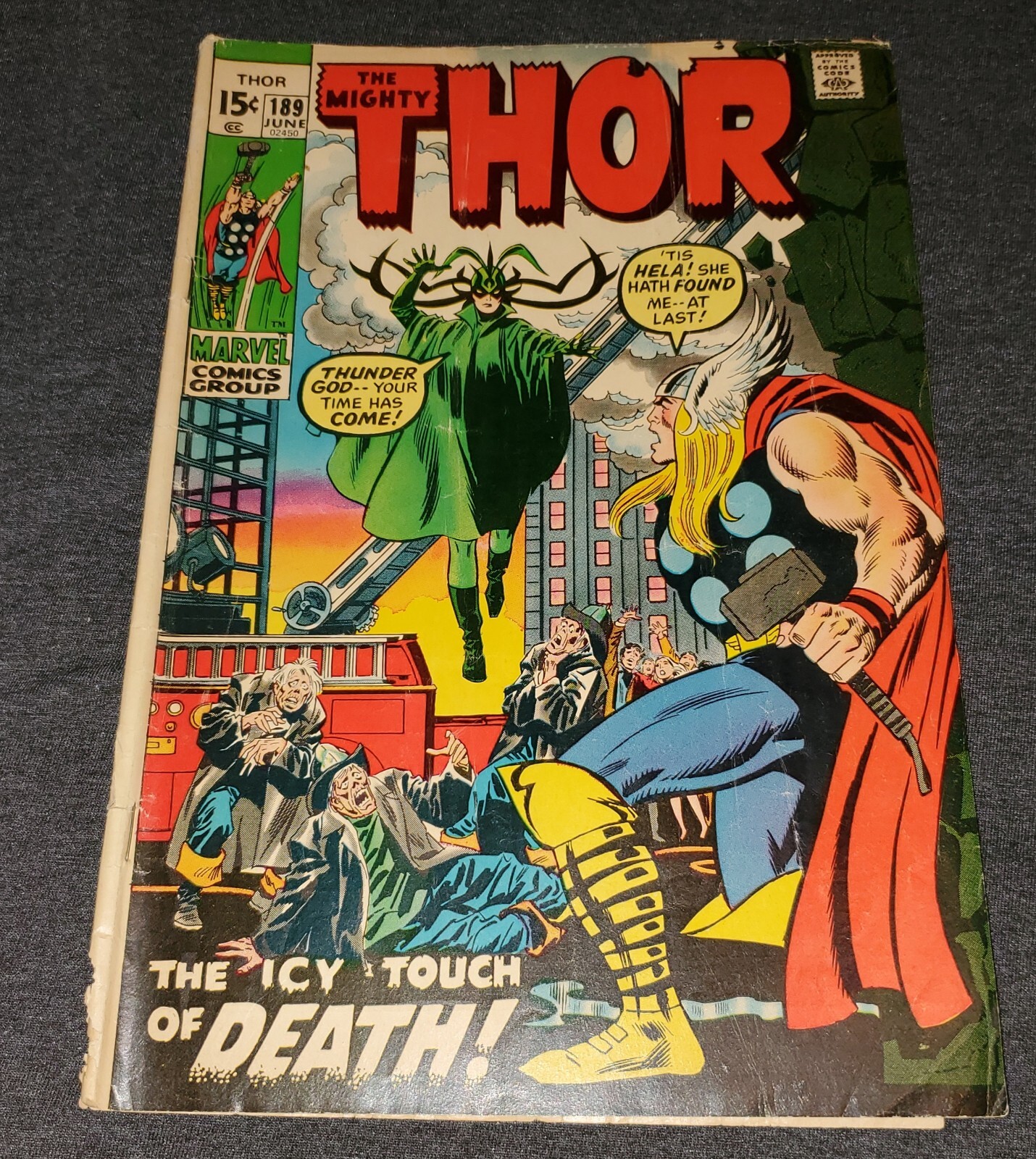 The Mighty THOR #189 Good+ (2.5) Marvel Comics 1971 HELA finds Thor
