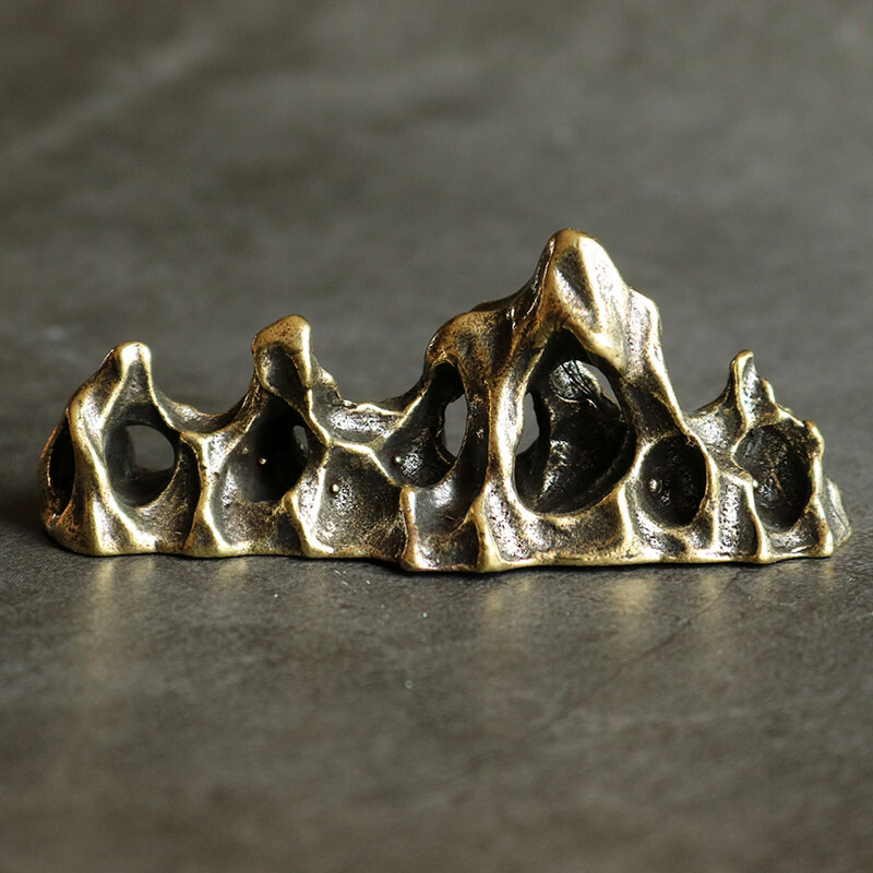 Tabletop Figurine Brass rockery Statue Sculpture Home Decor Gift