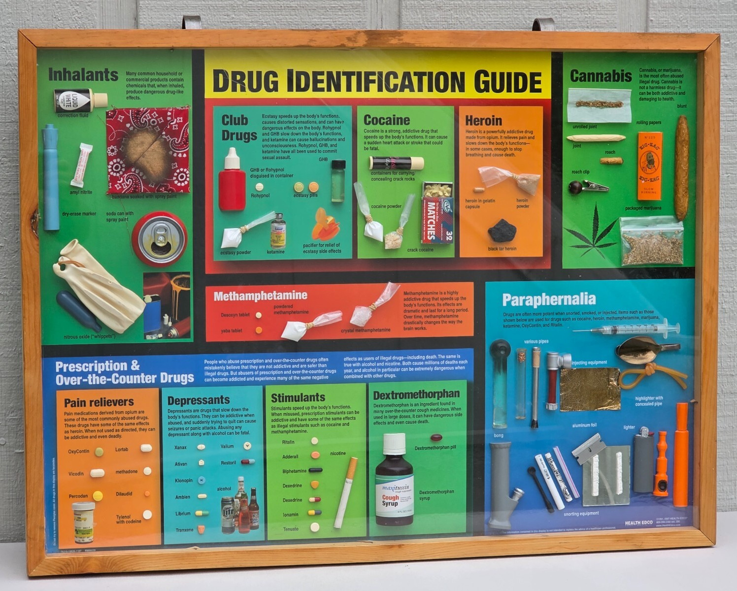 HEALTH EDCO Substance Abuse Identification Kit Illegal Drug Educational Display