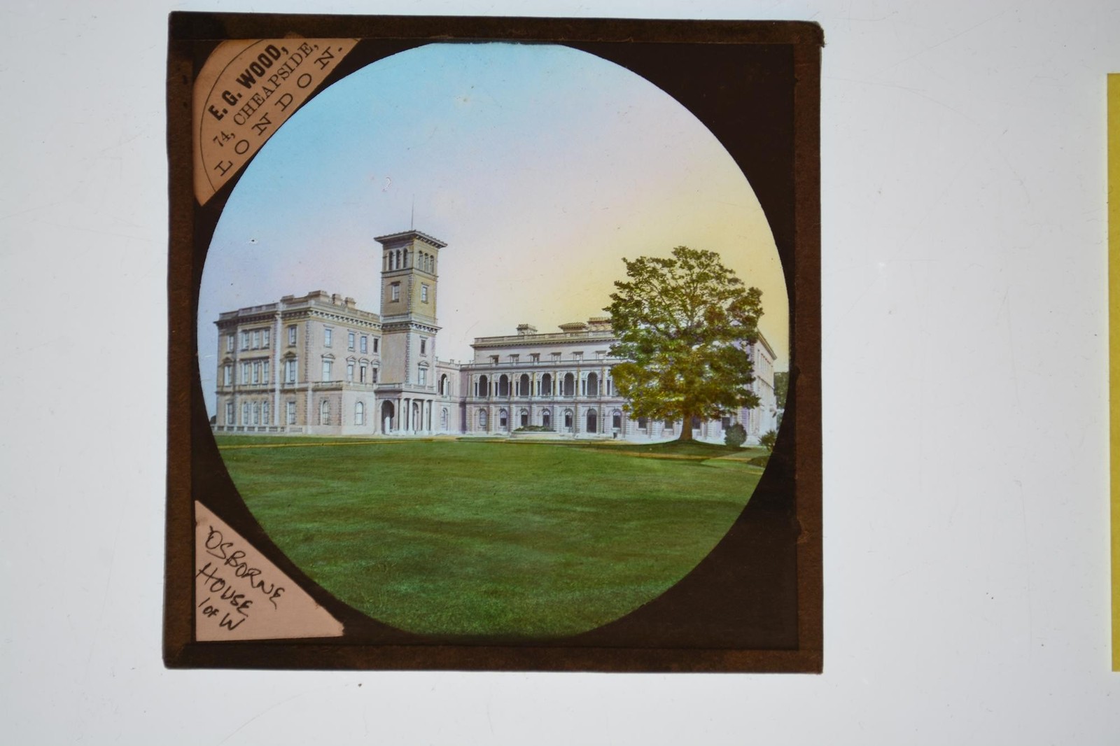Osborne House Isle Wight EG Wood London Magic Lantern Slide c1900s