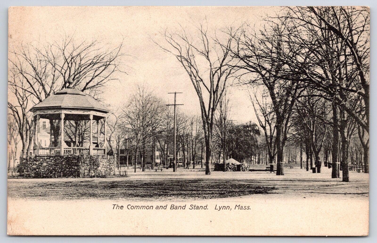 1910’s The Common And Band Stand Lynn Massachusetts MA Posted Postcard