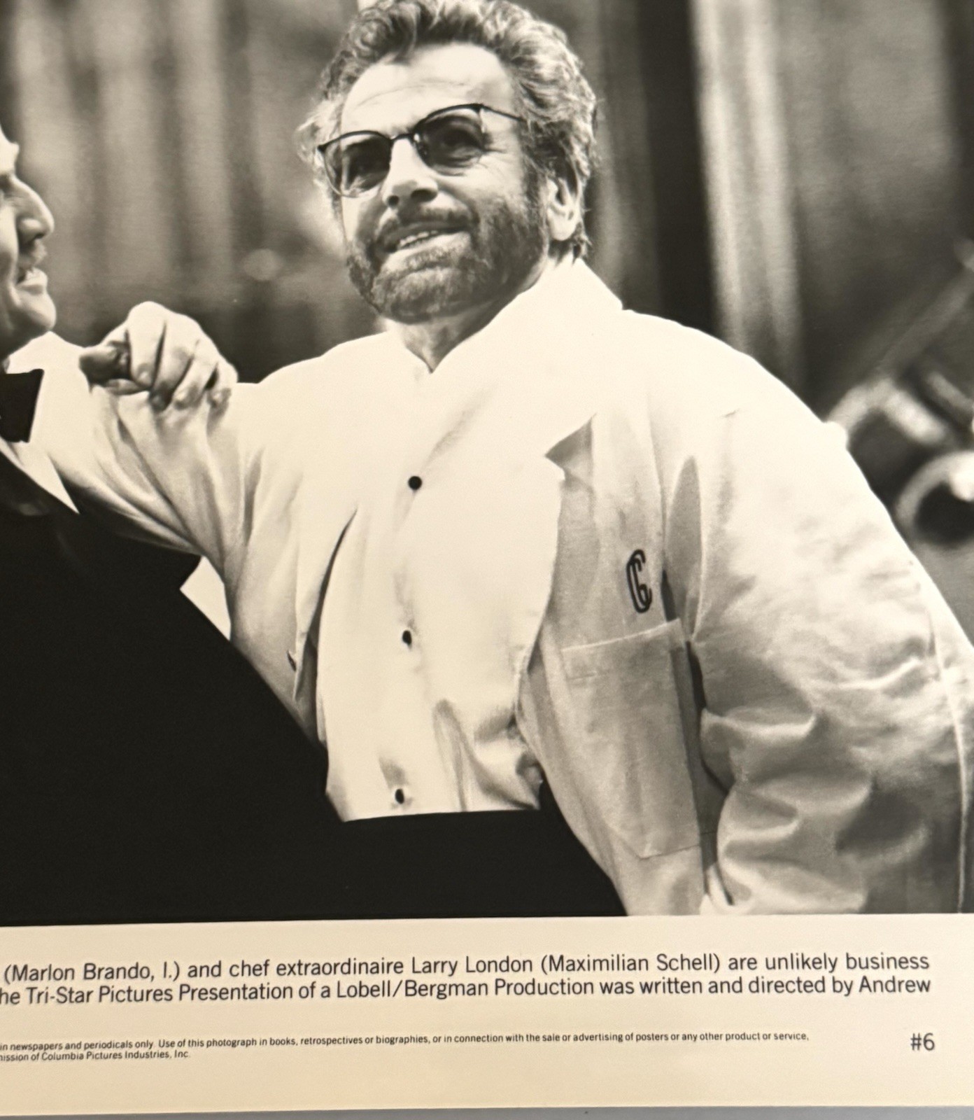 Vtg 1990 Press Photo “The Freshman” Marlon Brando Maximillian Schell 8×10