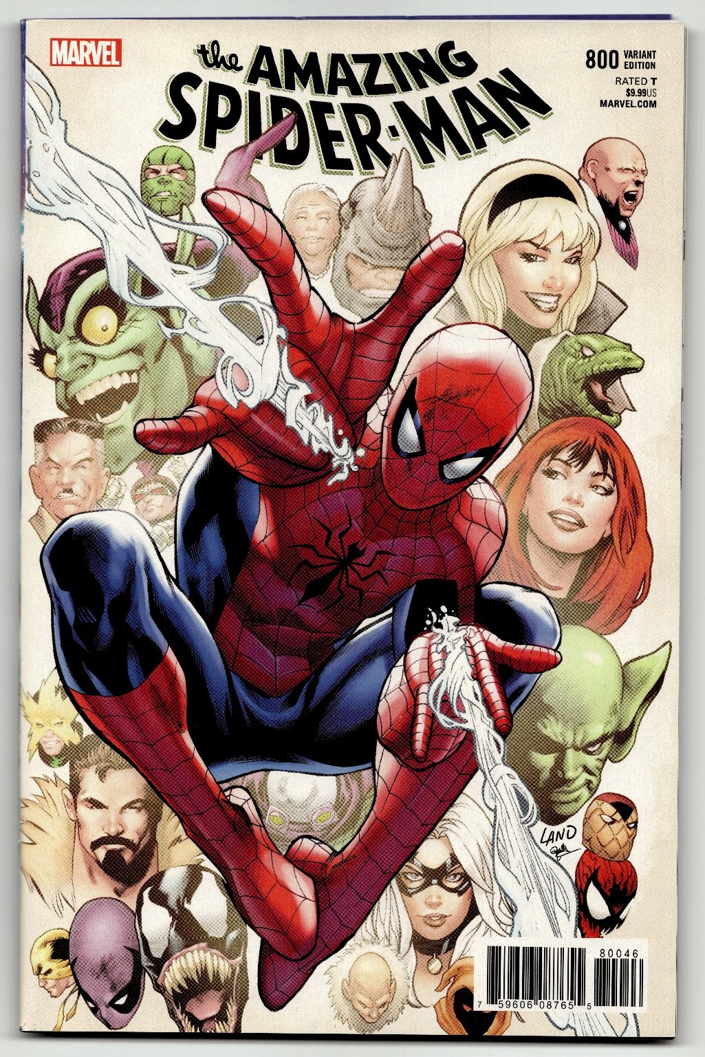 The Amazing Spider-Man #800 Marvel Variant Greg Land 2018