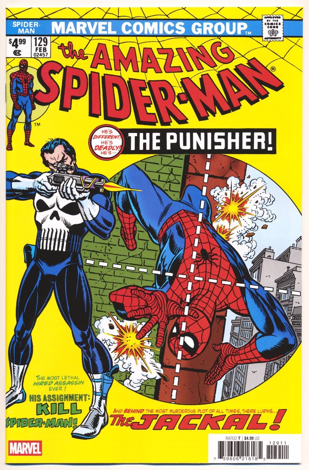 Amazing Spider-Man #129 NM, 1st Punisher! Facsimile Edition, Marvel Comics 2026