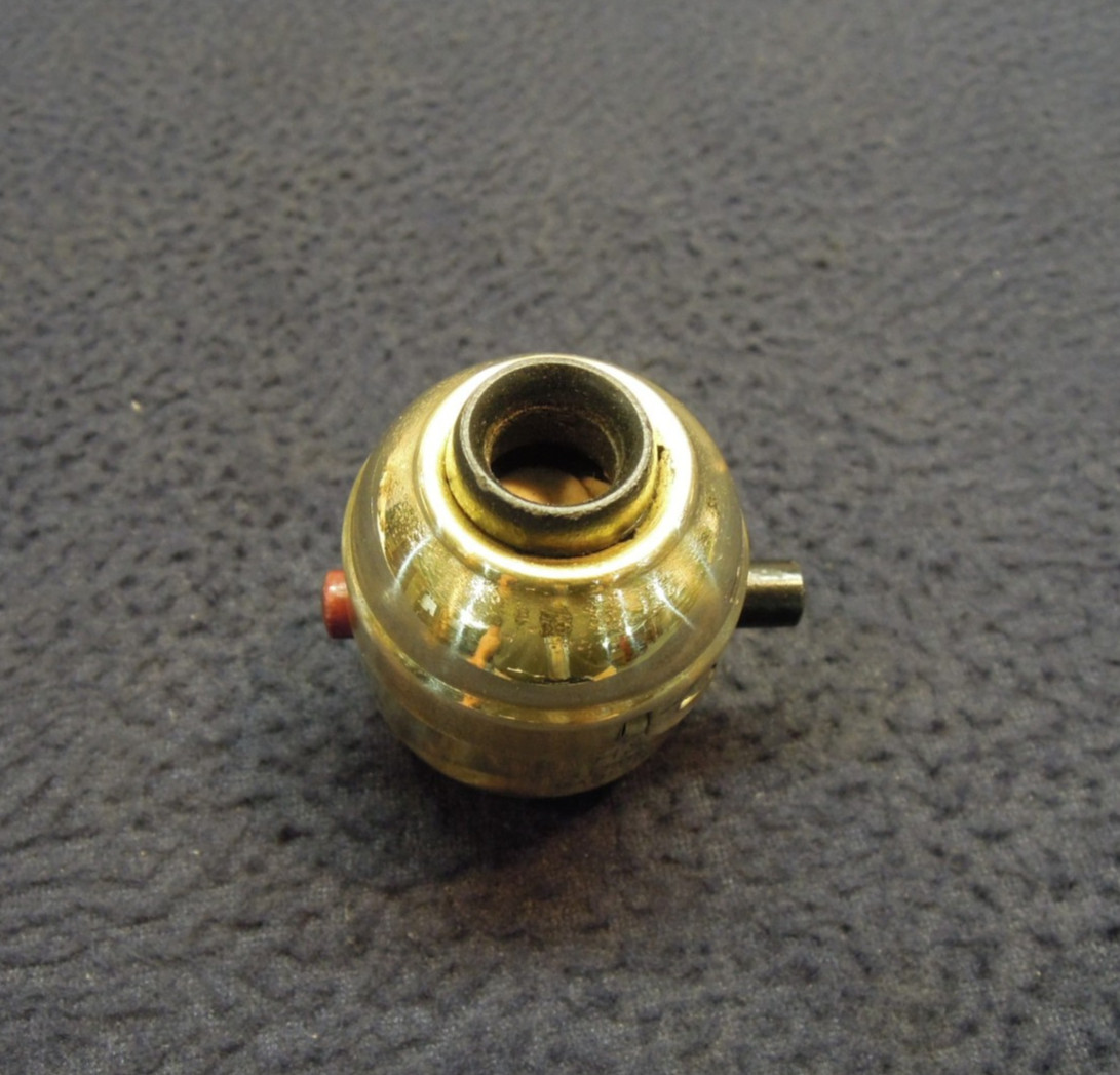Antique Victorian Brass Hanging Dead End Ceiling Light Fan Push Button Switch
