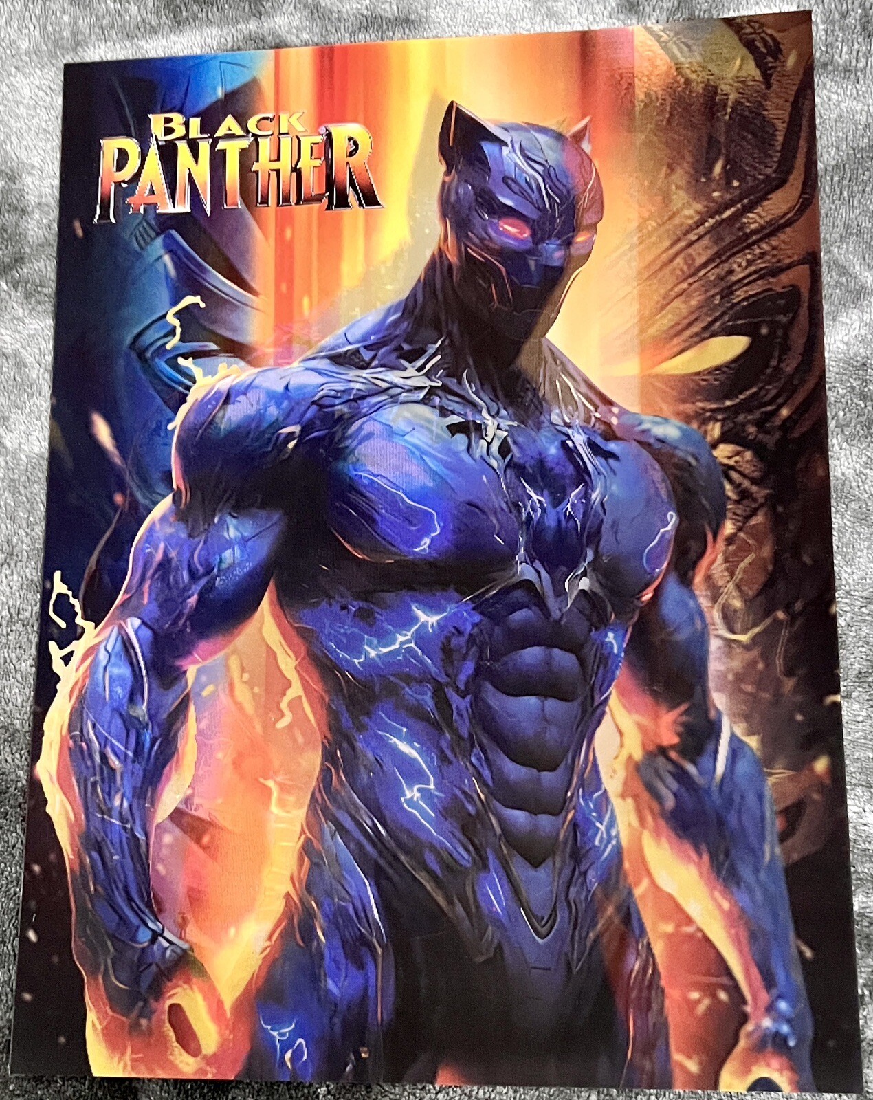 Marvel,Black Panther,Poster 3D Effect, 3 images in one, 3D Lenticular Effect.