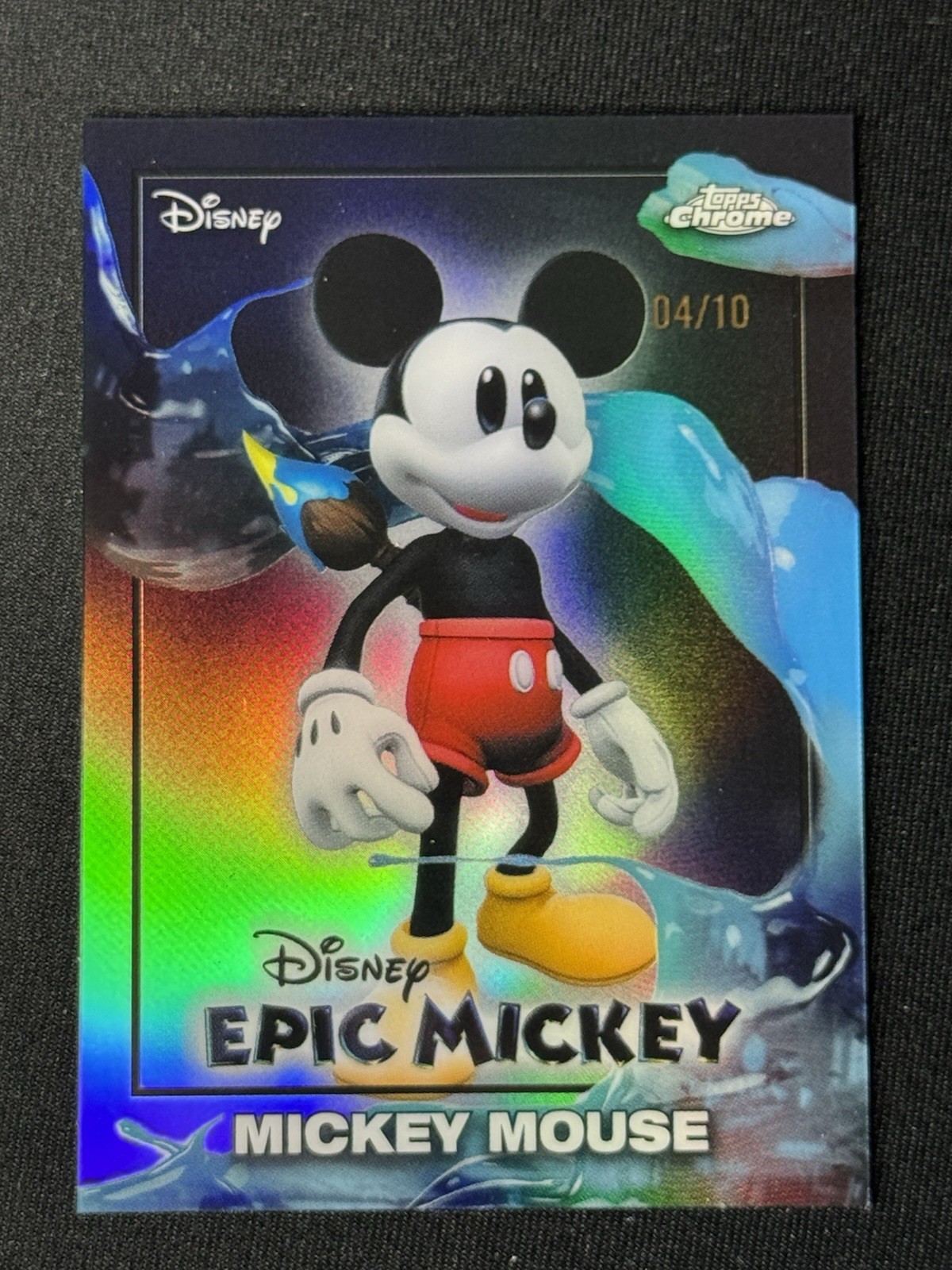 Mickey Mouse /10 Black Refractor Topps Chrome Epic Mickey EM-20 SSP