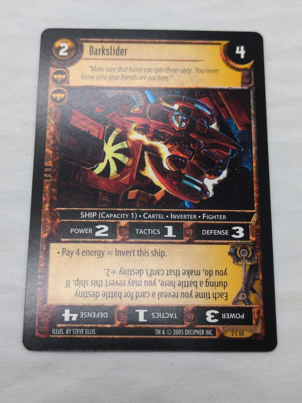 Darkslider Wars Nowhere To Hide 66 Common Card