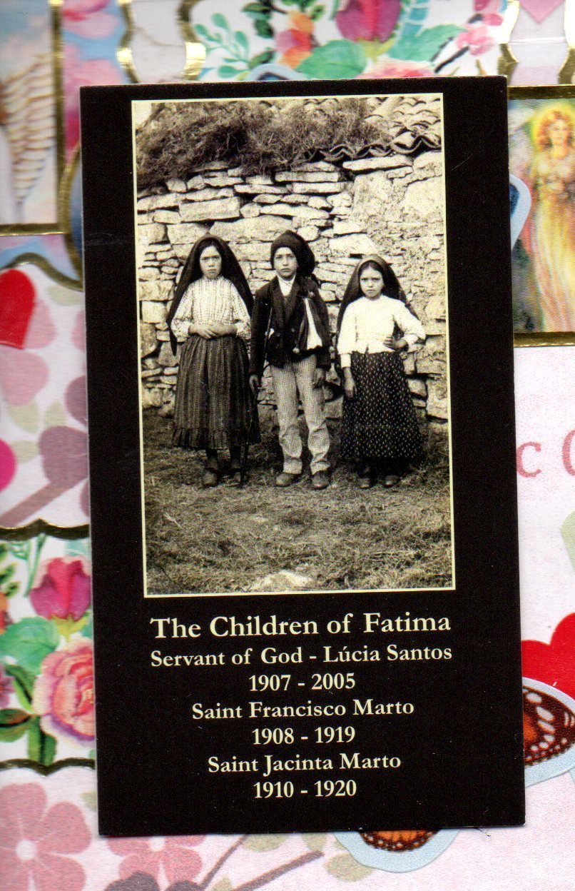 Children of Fatima + Fatima Prayers (2″ x 3 1/2″) Heavy Paperstock Holy Card