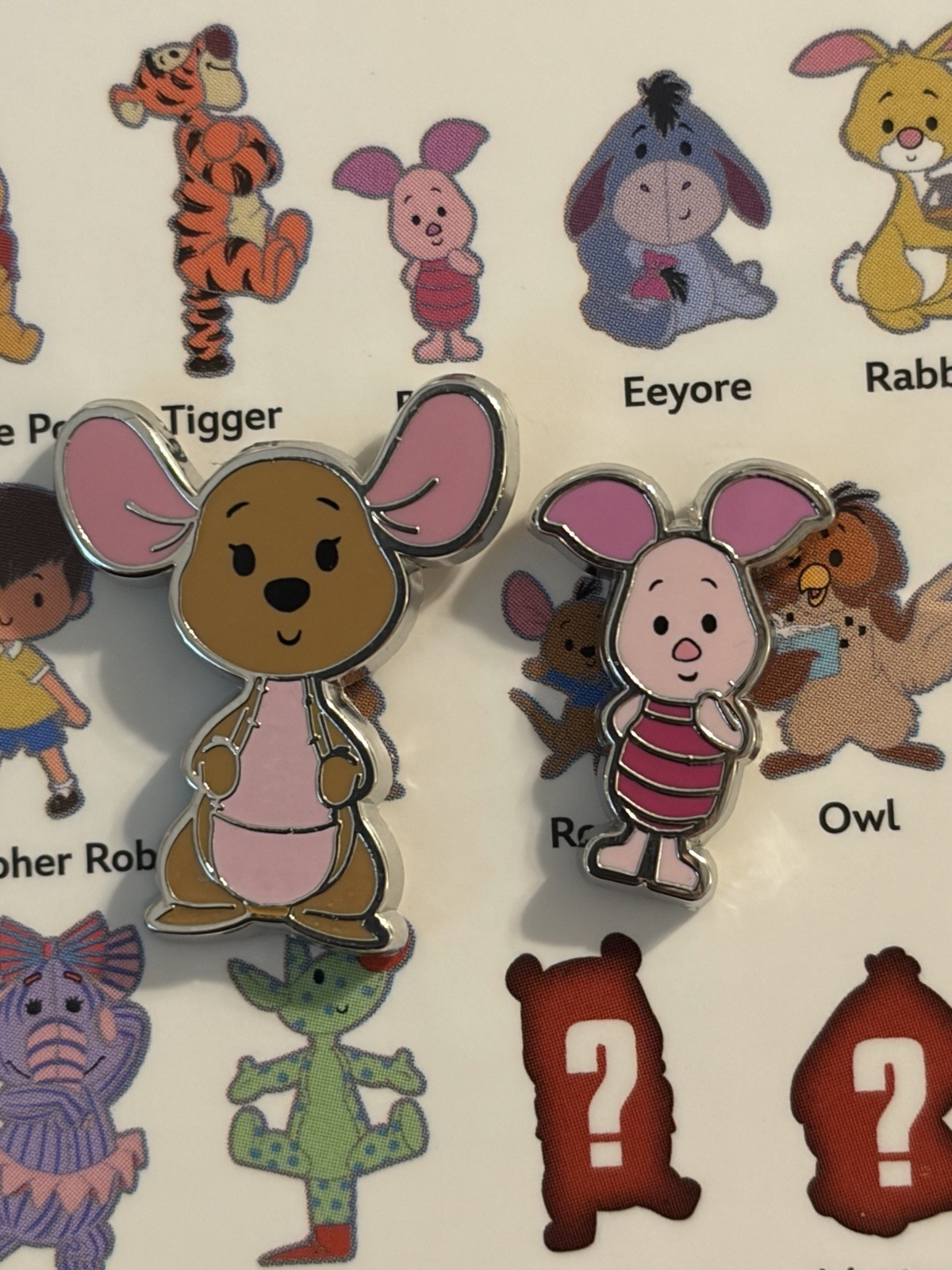 PALM Pink A La Mode Winnie The Pooh Mystery Micro Pins Kanga and Piglet LE 500