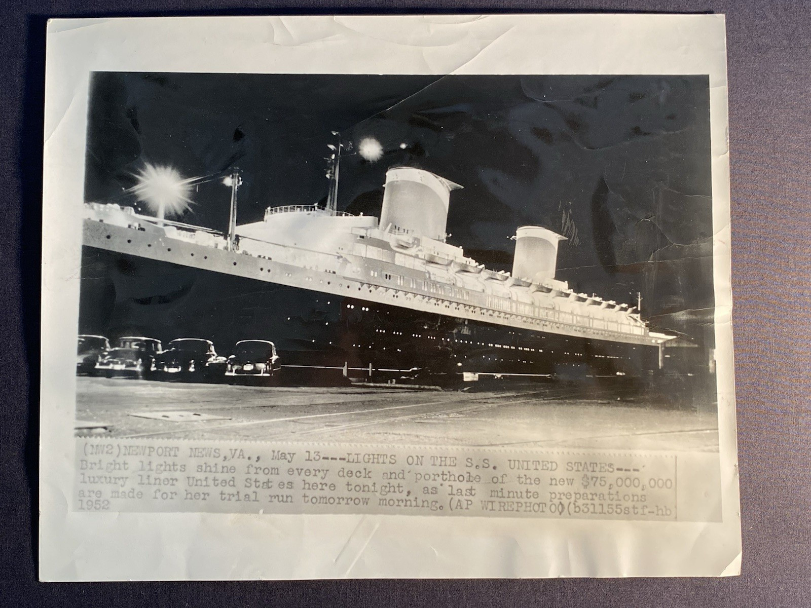 SS United States Original Photograph May 14,1952