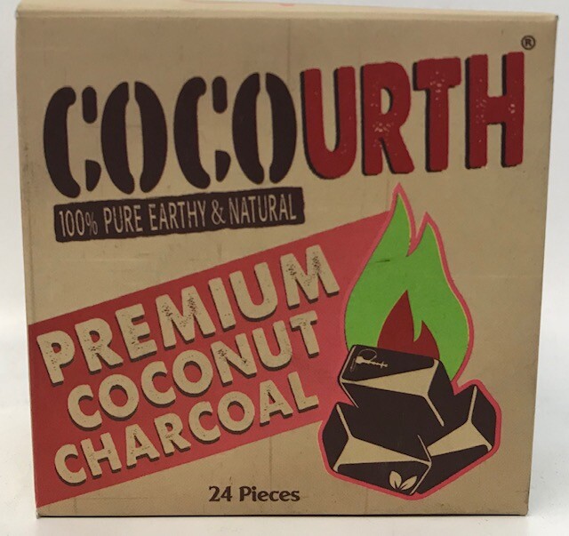 CocoUrth Premium Coconut Charcoal – 100% Pure Organic&Natural – 24 Pcs – 0.25kg