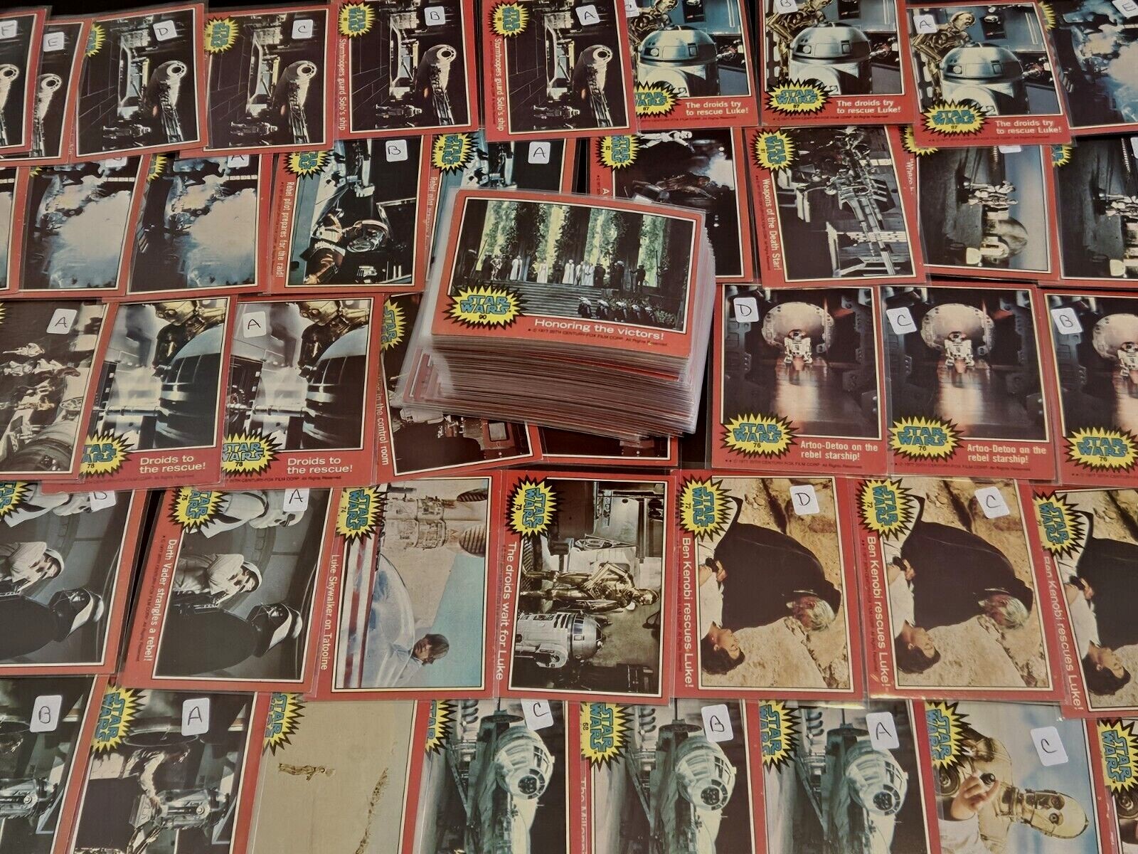1977 STAR WARS CARDS SERIES 2 RED YOU PICK SEE SCANS OF EVERY CARD NEW LISTING