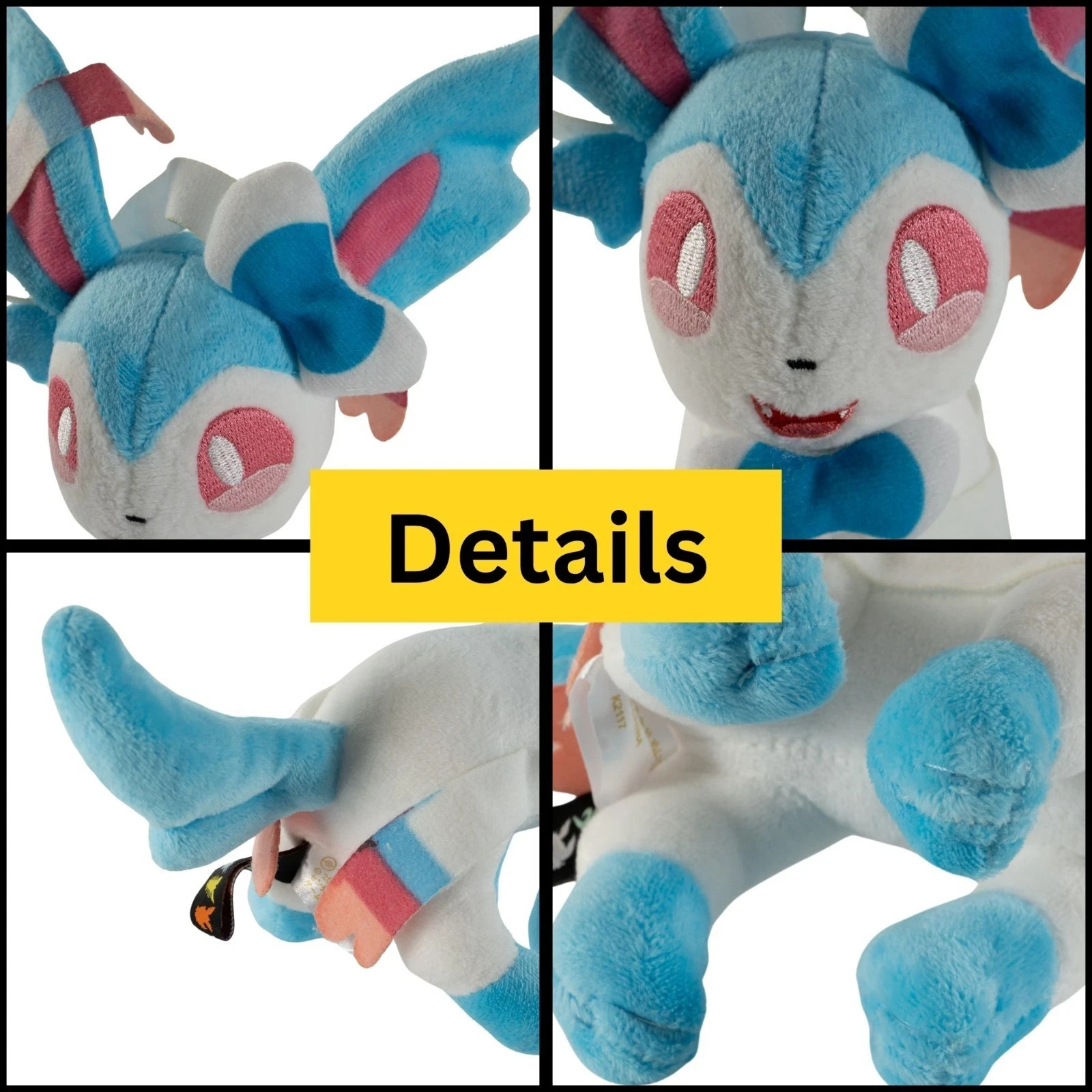 Pokémon Sylveon Plush Toy 7″ Shiny Blue Eevee Evolution Cartoon Collectible