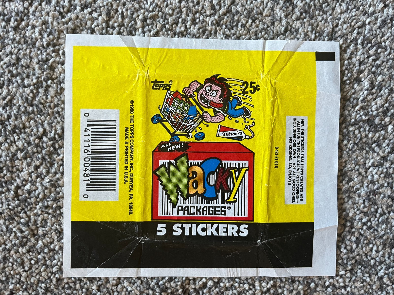 1990 Topps Wacky Package Wrapper Only ExMt