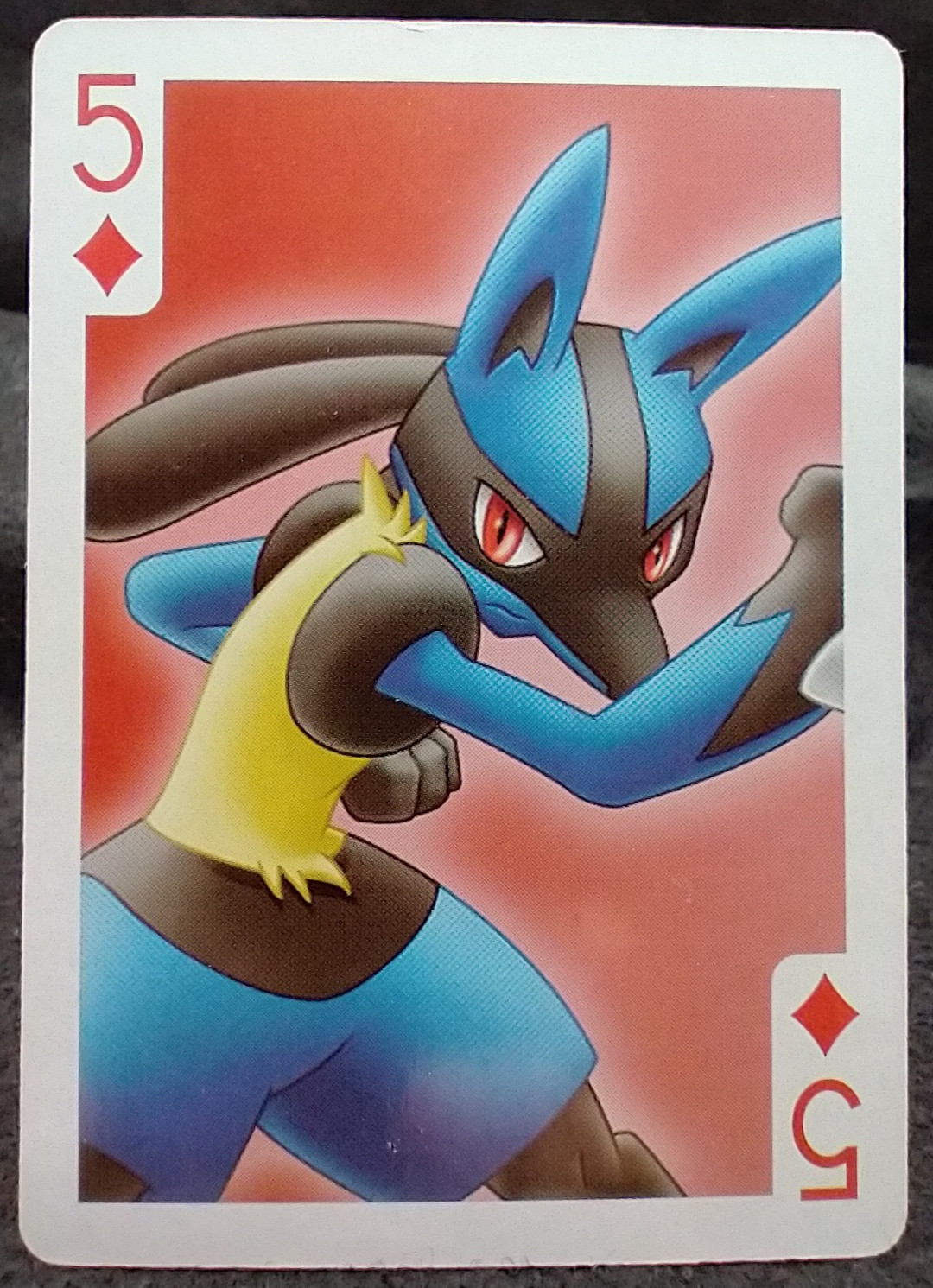 Lucario Pokemon Playing Card Poker Card #PPC5