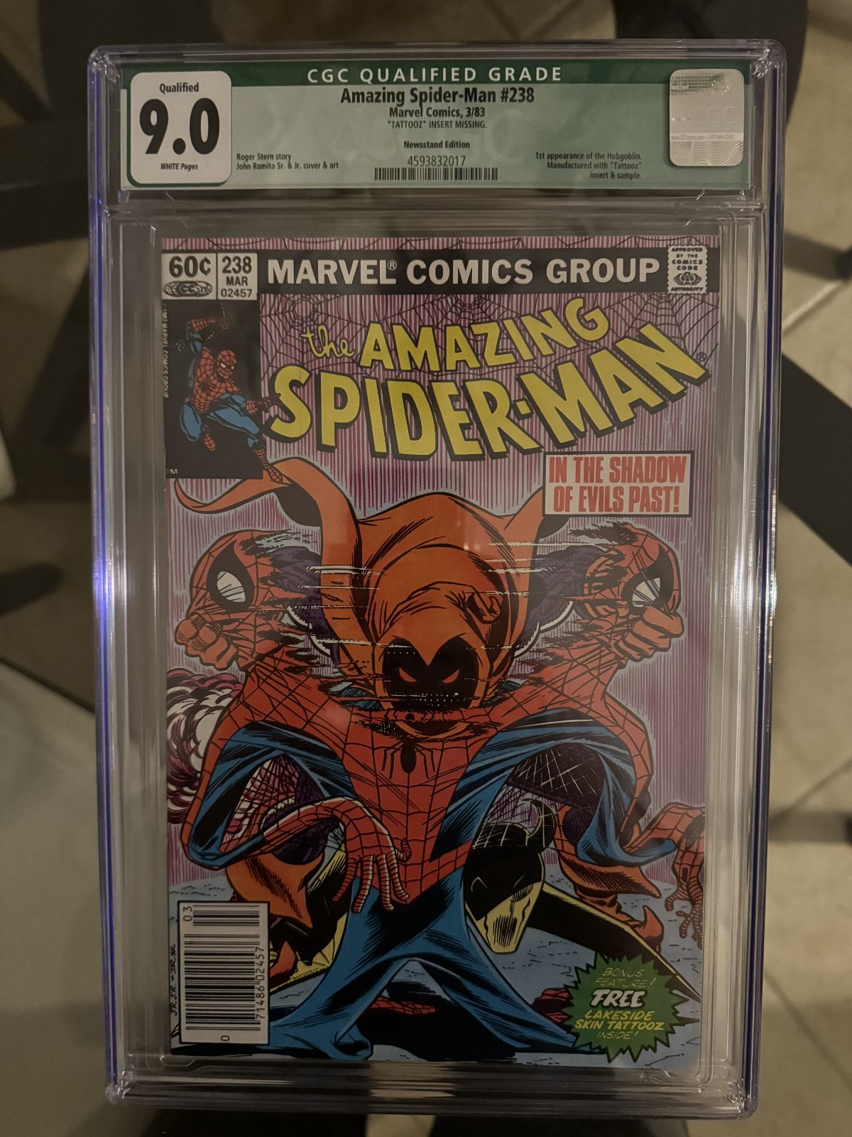 Amazing Spider-man #238 CGC 9.0 Qualified Newsstand 1st Hobgoblin Marvel (1983)