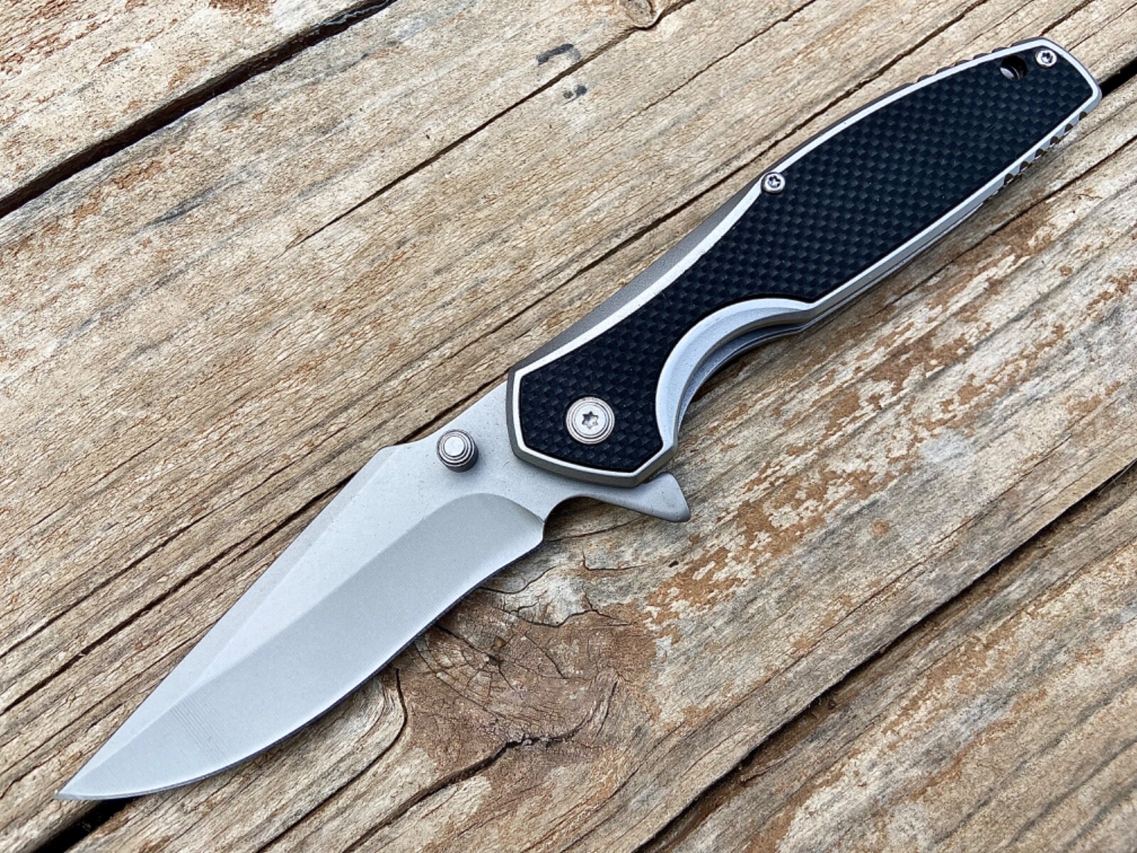 Assisted EDC Pocket Knife, G10 Handle, Ball Bearing Pivot, D2 Steel Blade!