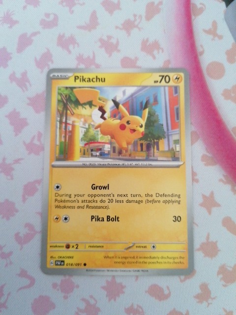 Pokemon Pikachu 018/091 English Paldean Fates