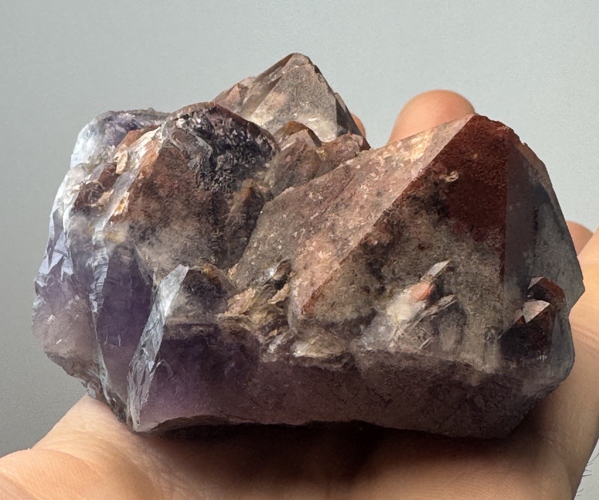 Hematite Red Cap Boreal Chevron Amethyst Auralite Crystal Cluster Canada