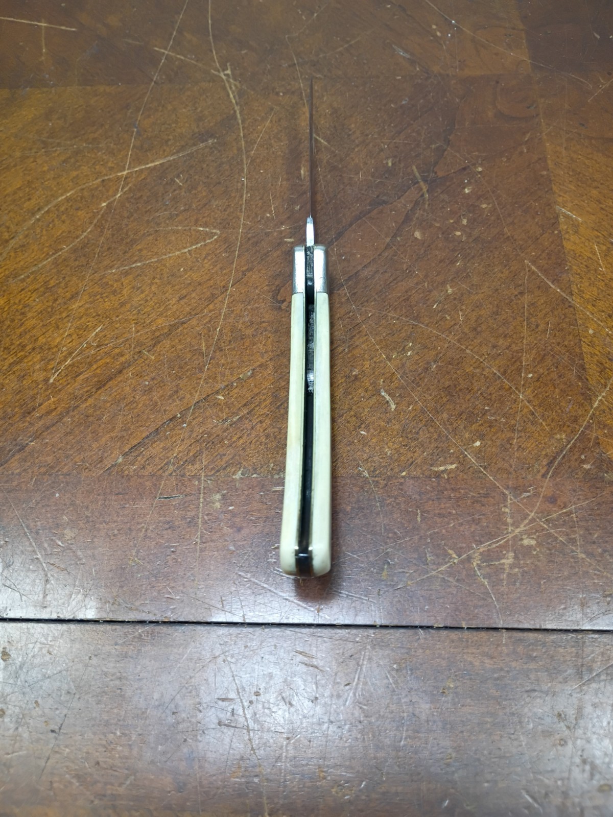 Vintage Frontier Lock Back Imperial Model 4512 Ivory Knife Made In USA