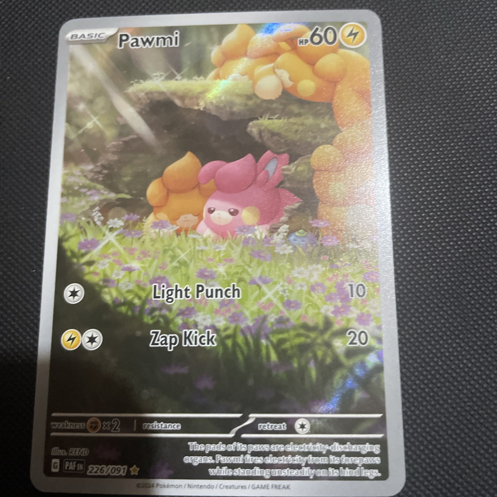 Pawmi – 226/091 Paldean Fates Shiny Illustration Rare Pokemon Card – MINT