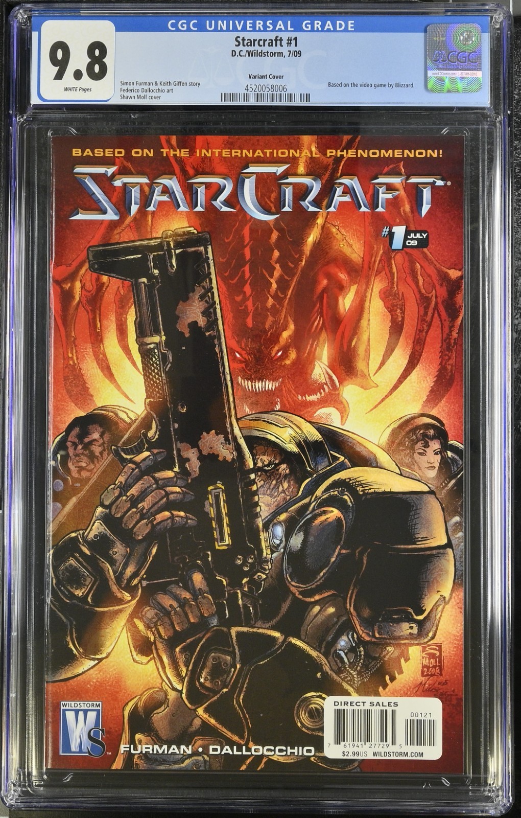 Starcraft #1 • DC Wildstorm Comics 2009 • 1:10 Variant • Blizzard Game • CGC 9.8