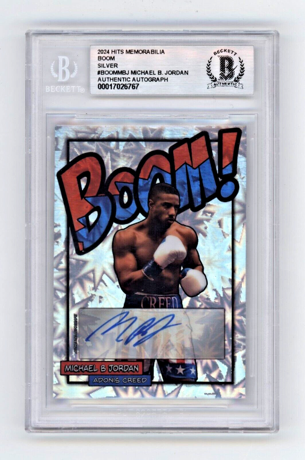 Michael B. Jordan 2024 Hits Memorabilia BOOM Silver #/10 Signed BGS BAS Auto