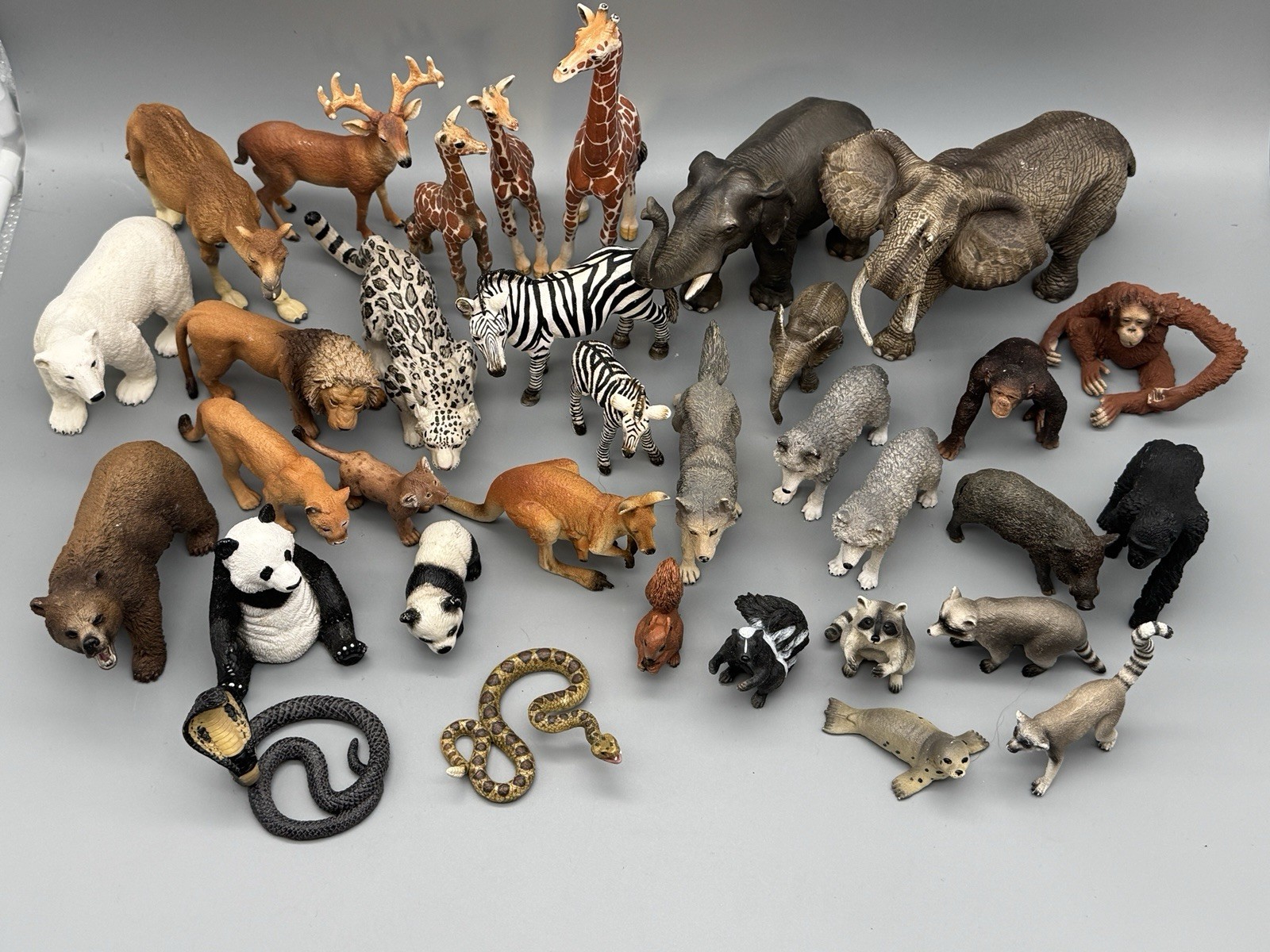Schleich Mojo Wild Animals Large Mixed Lot Of 34 Collectible Safari Jungle EUC