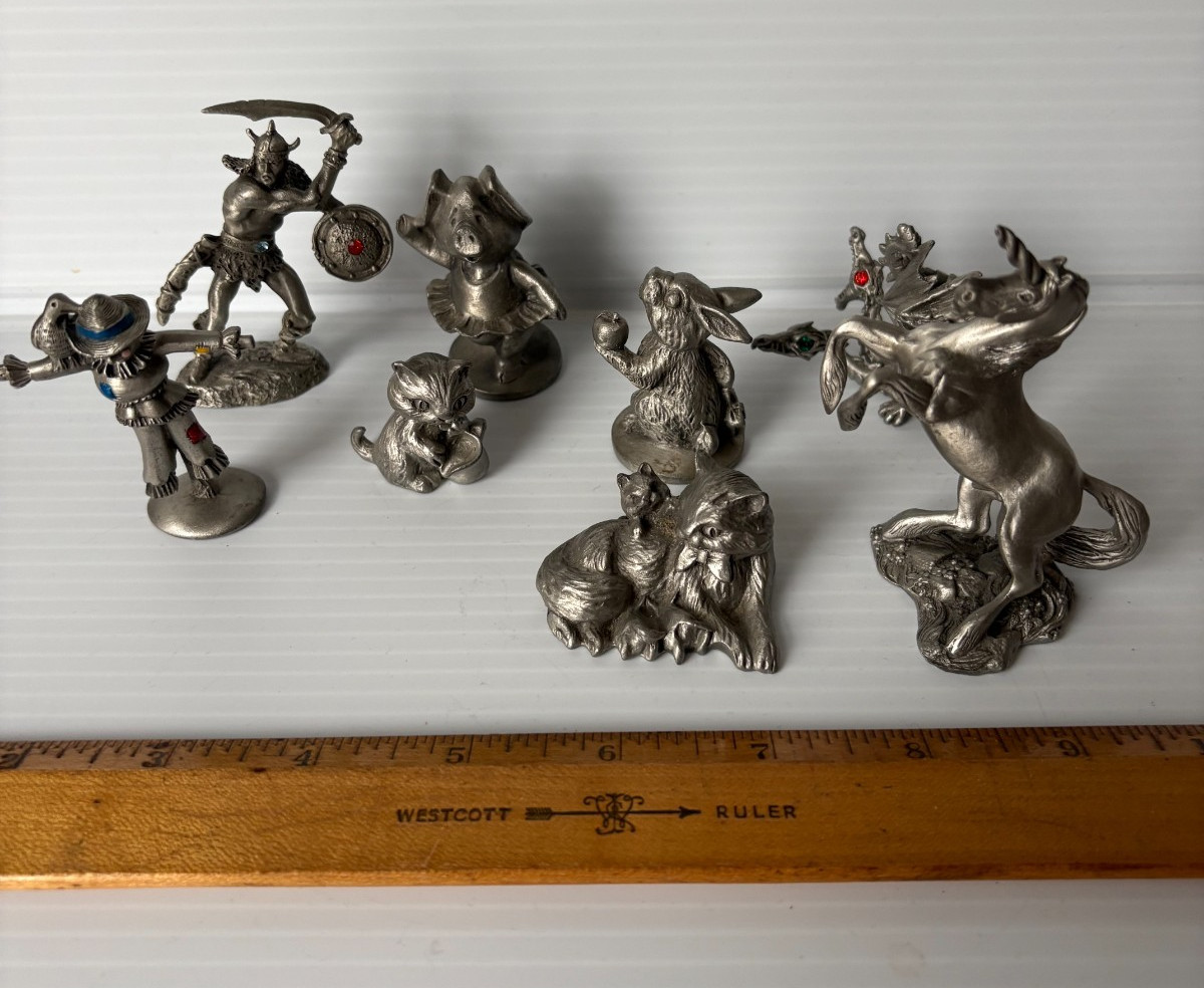 Hudson Pewter Figure Figures Hasper Lot of 8 2025 2908 2834 2836 2110 4281 4280