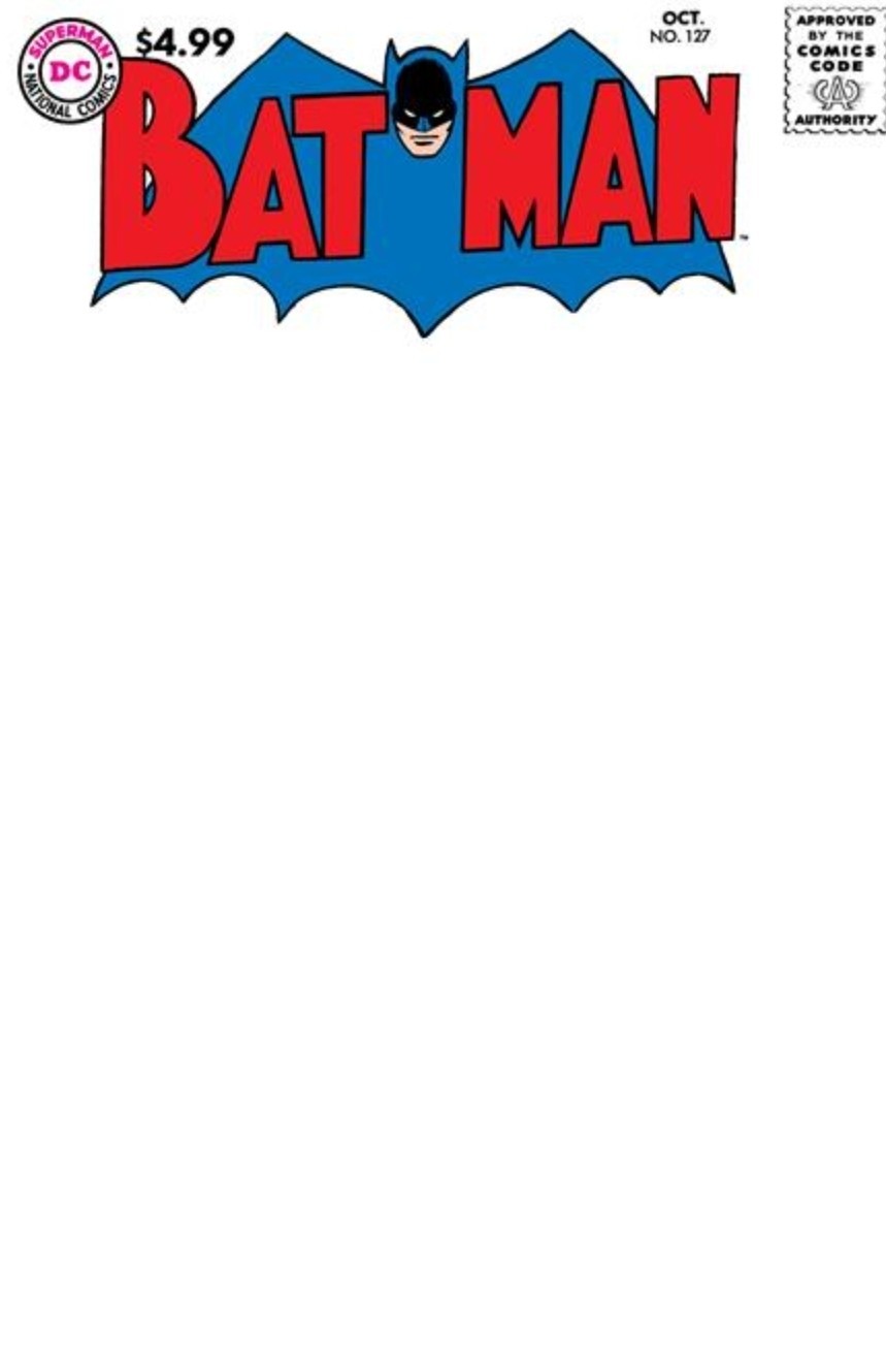 Batman #127 Facsimile Edition Cover B Blank Card Stock Pre-Sale 7/1