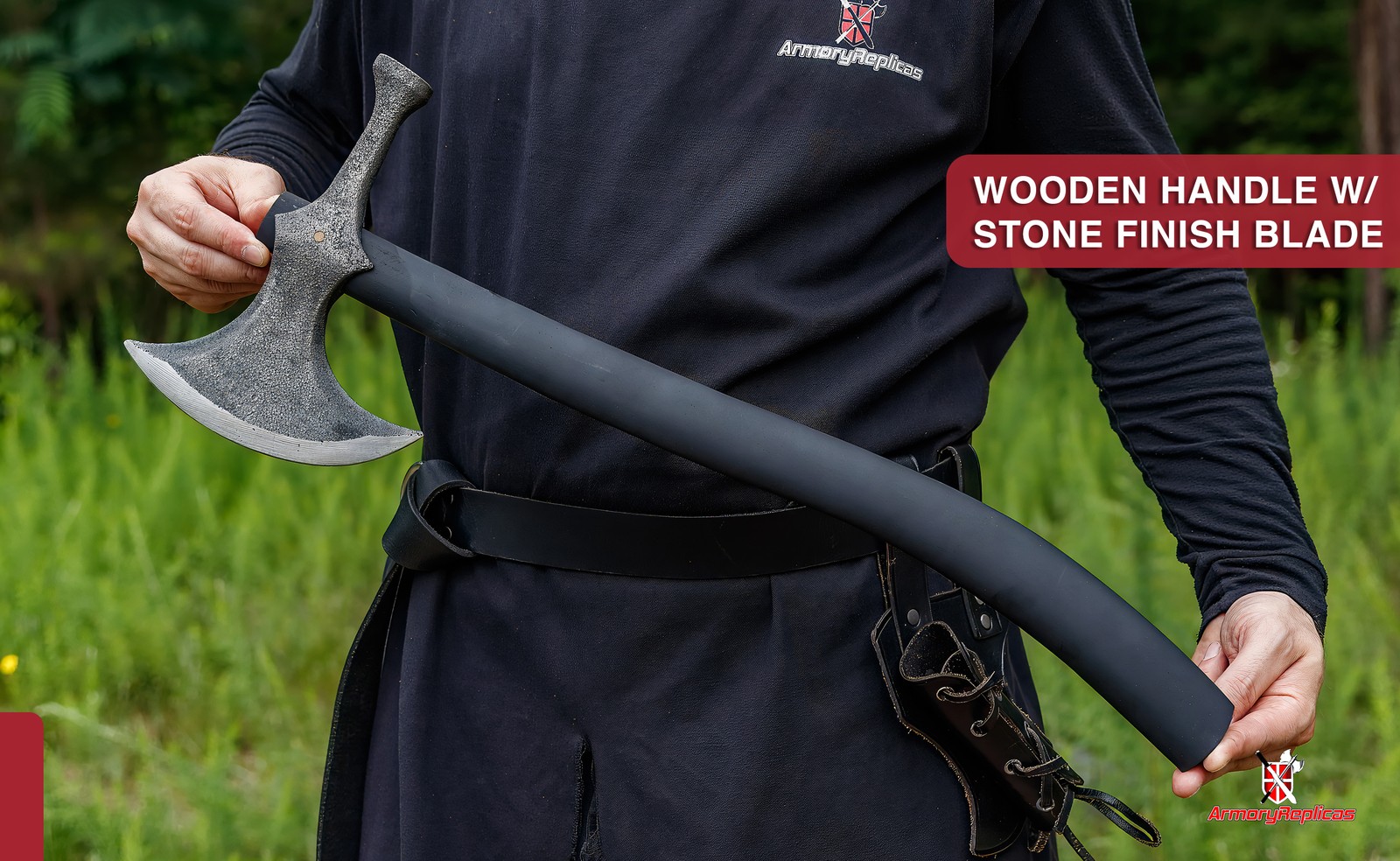 Rustic Barbarian Medieval Viking Hammerhead Battle Axe