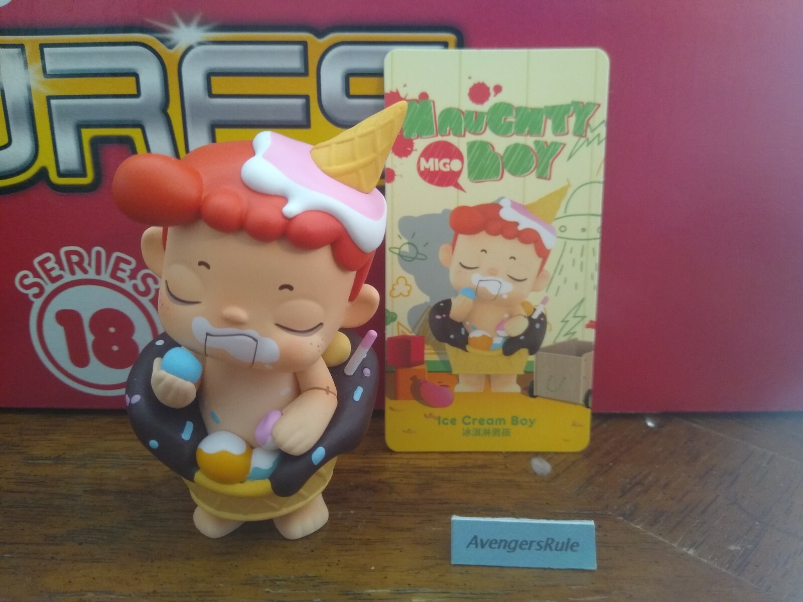 Pop Mart Migo.mido Naughty Boy Mini Figure Ice Cream Boy