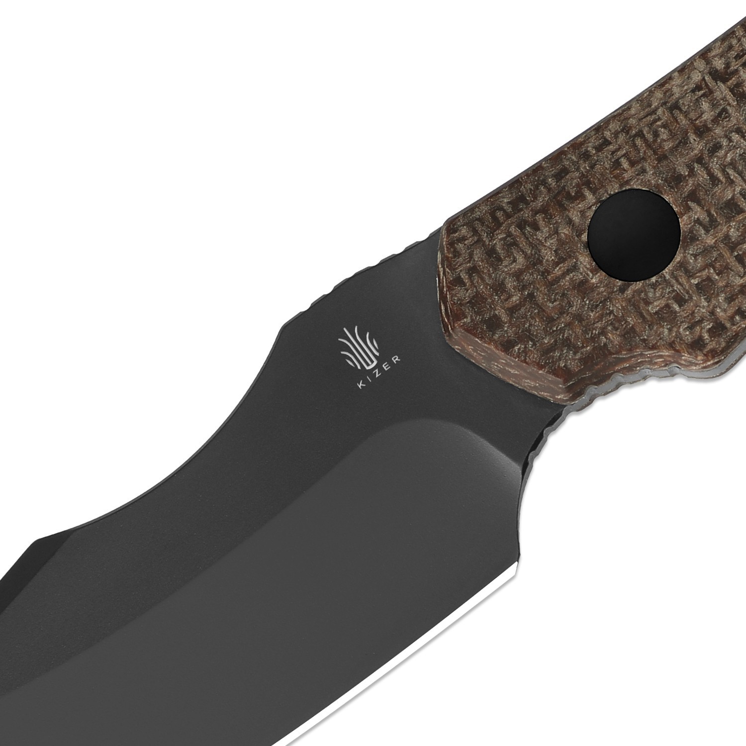 Kizer Bone Fixed Knife 3V Blade Micarta Handle With Kydex Sheath 1122A1 Camping