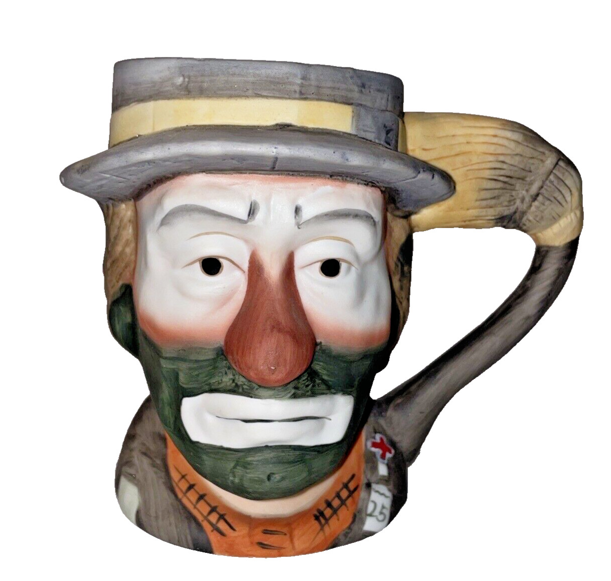 Emmett Kelly Jr Mug by Flambro Clown Face Hobo Clown Mug 5 Inches Tall Vintage
