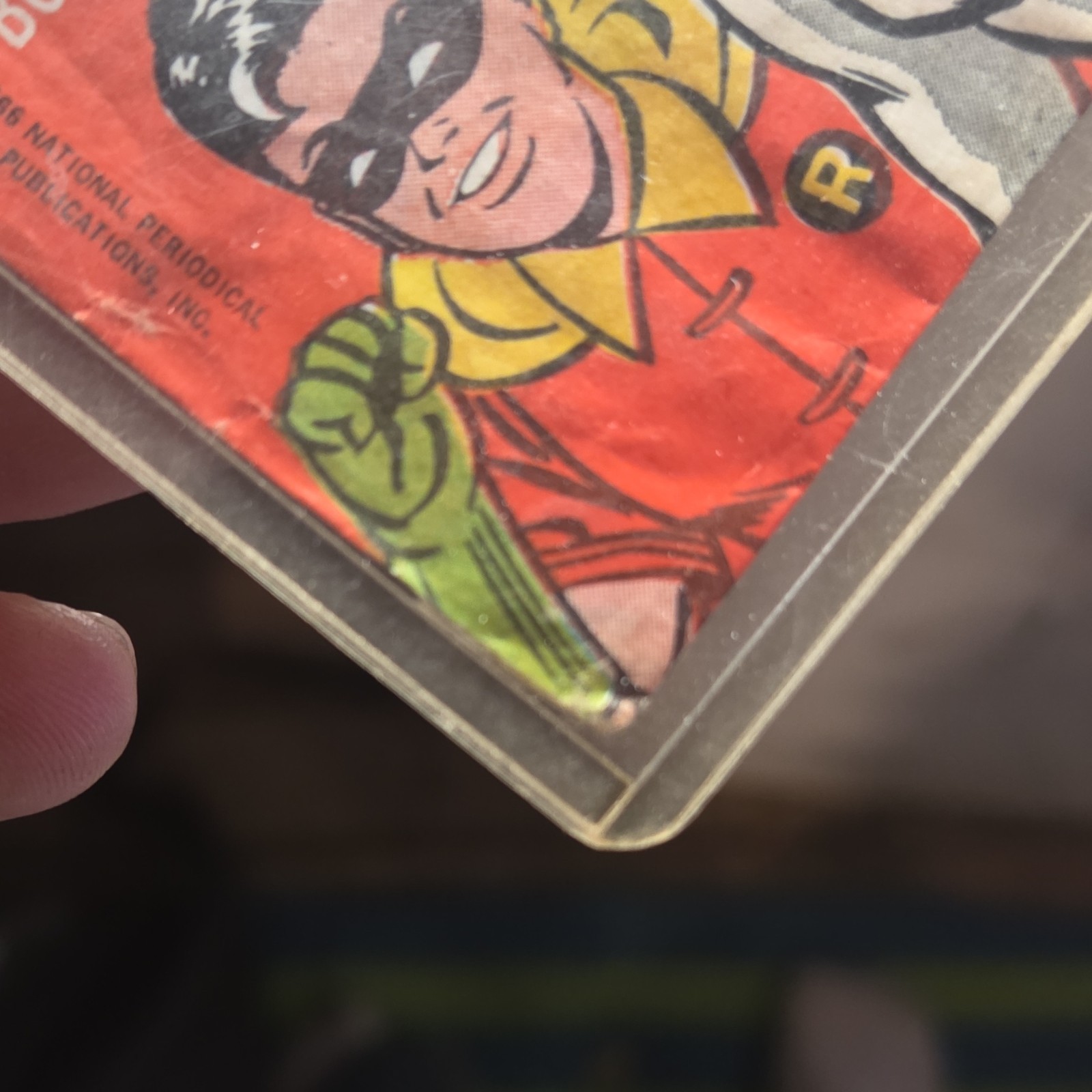 Topps 1966 Batman Bubble Gum Empty Card Wrapper Featuring Batman & Robin