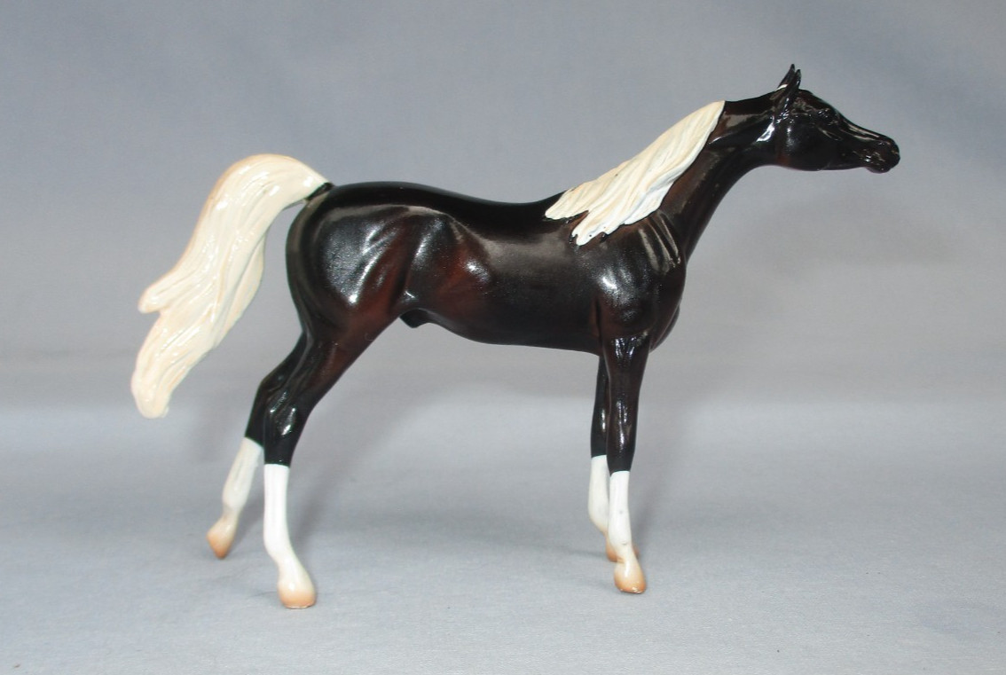 Peter Stone Horse Mini Chips Charcoal gloss Arab Arabian stallion as is